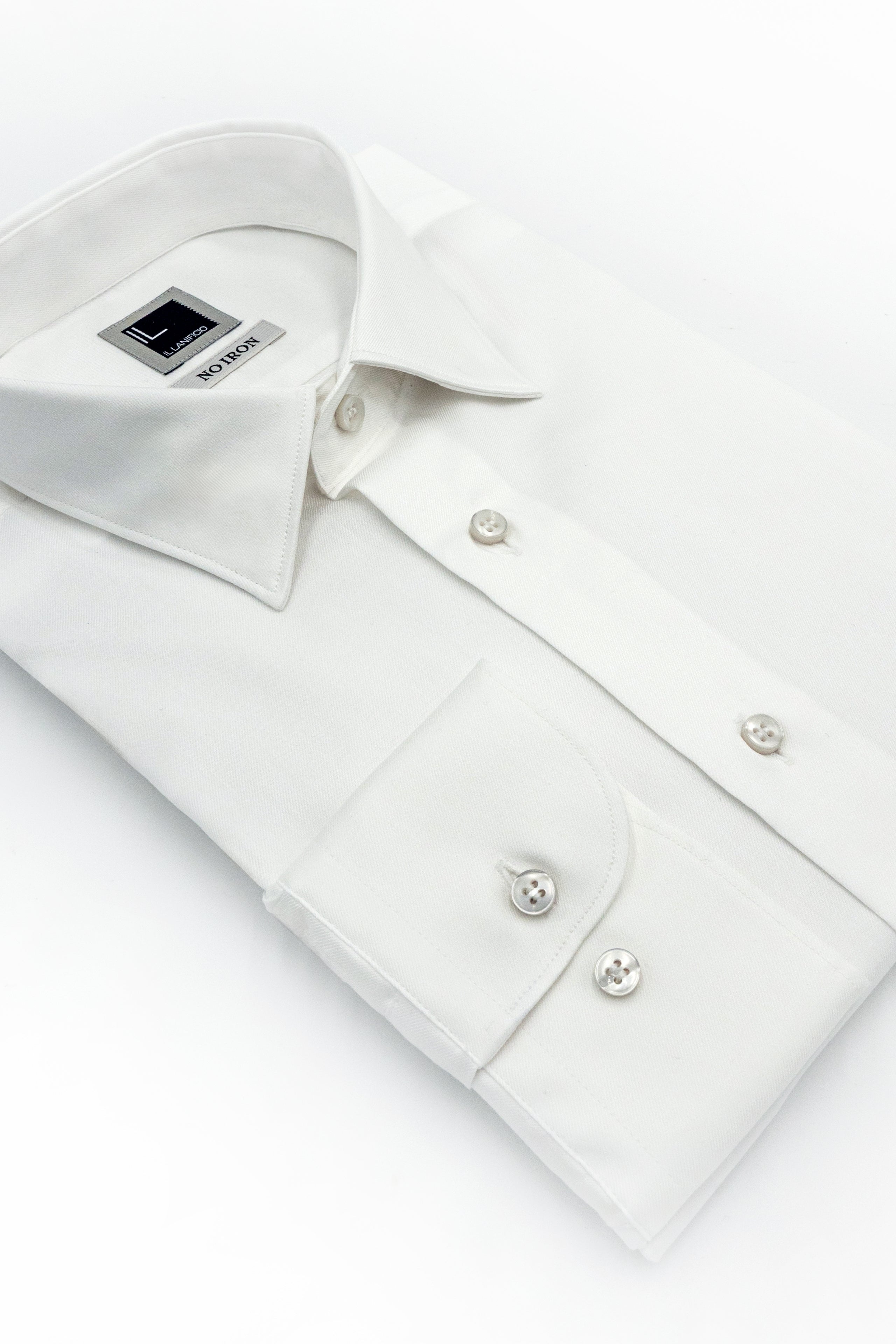 Camicia Twill No Iron Regular Fit - BIANCO