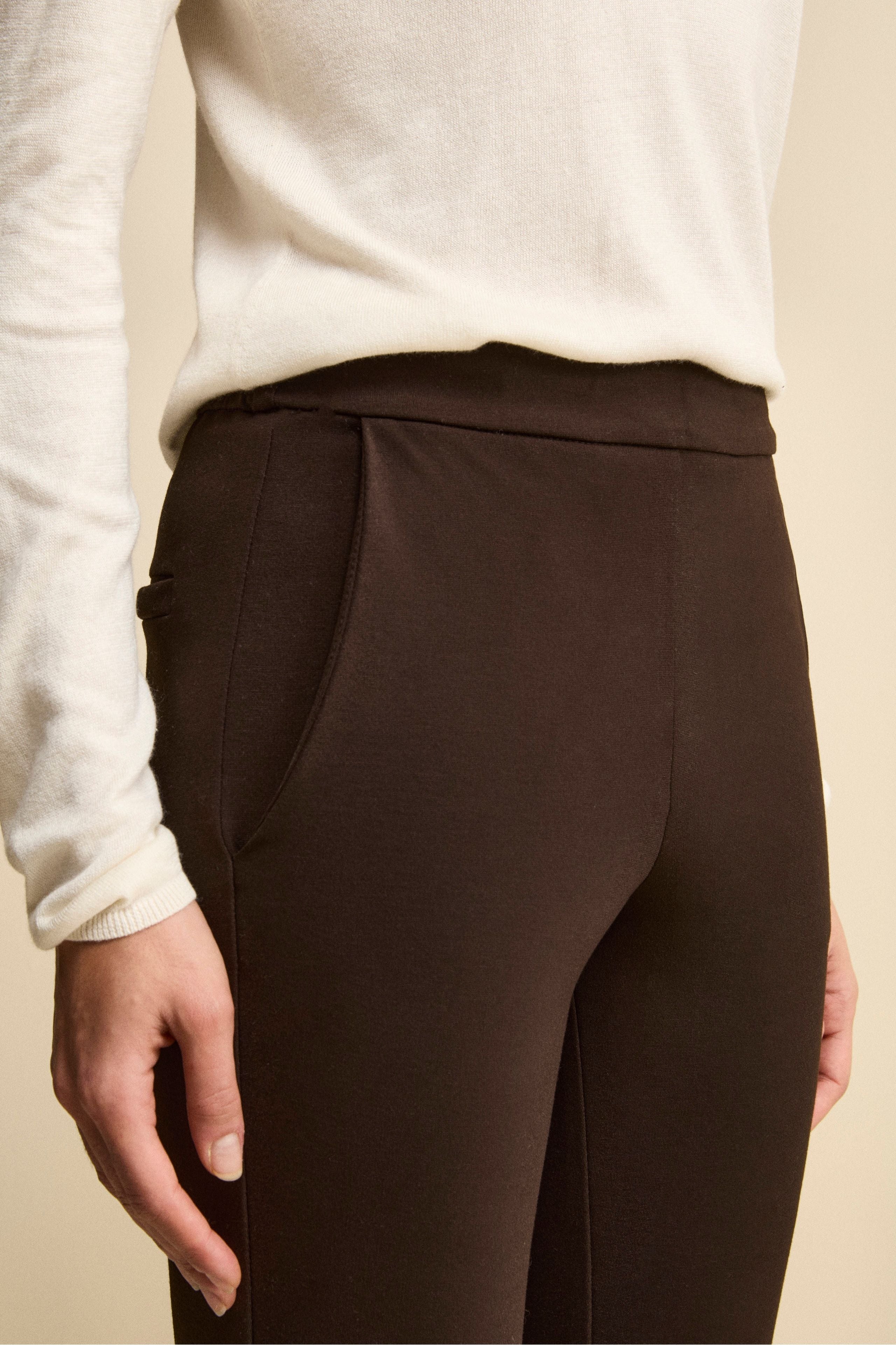 Pantalone jersey elasticizzato - T.MORO