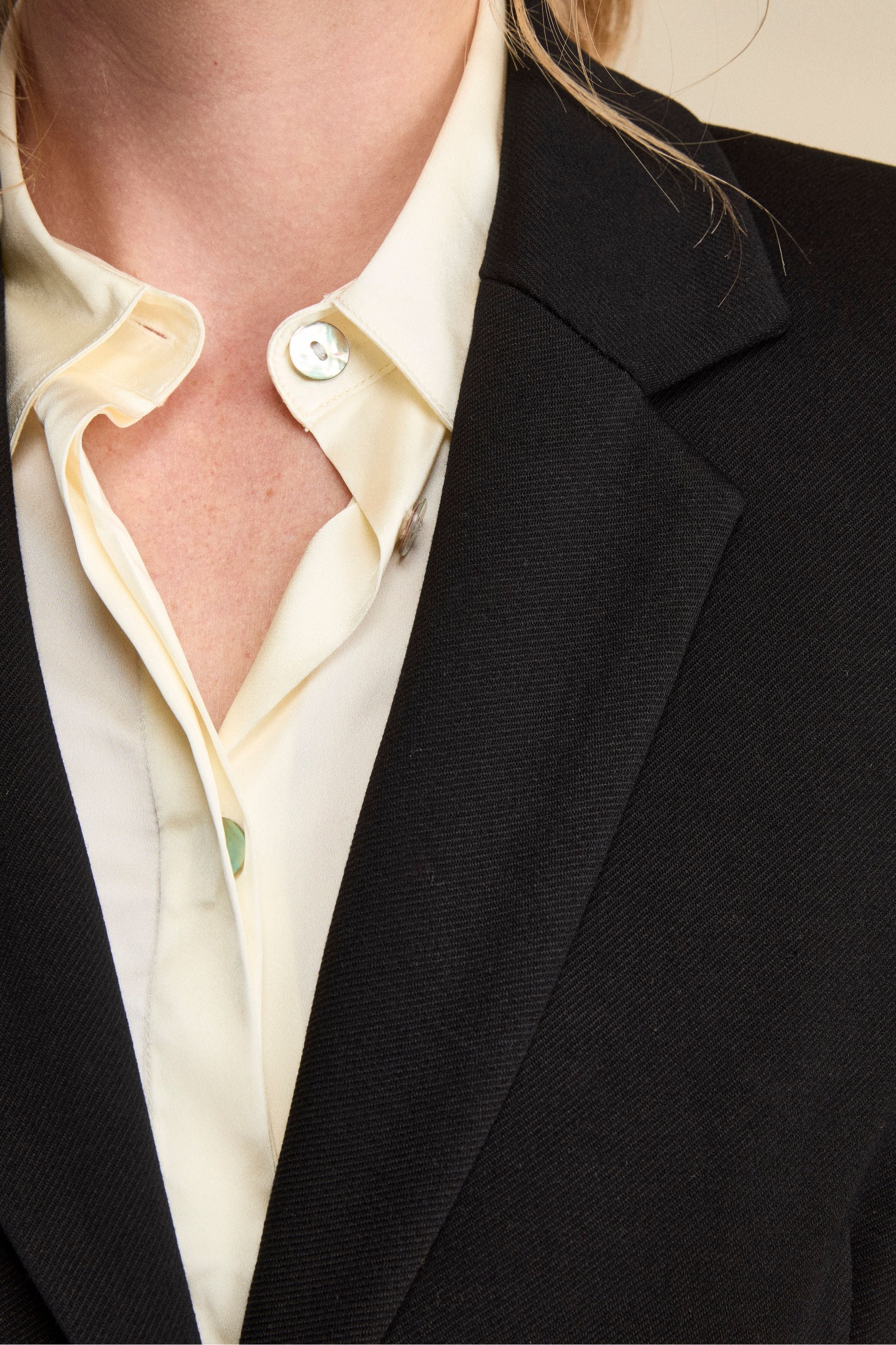 Blazer Sfoderato Elegante con Revers Classico - NERO