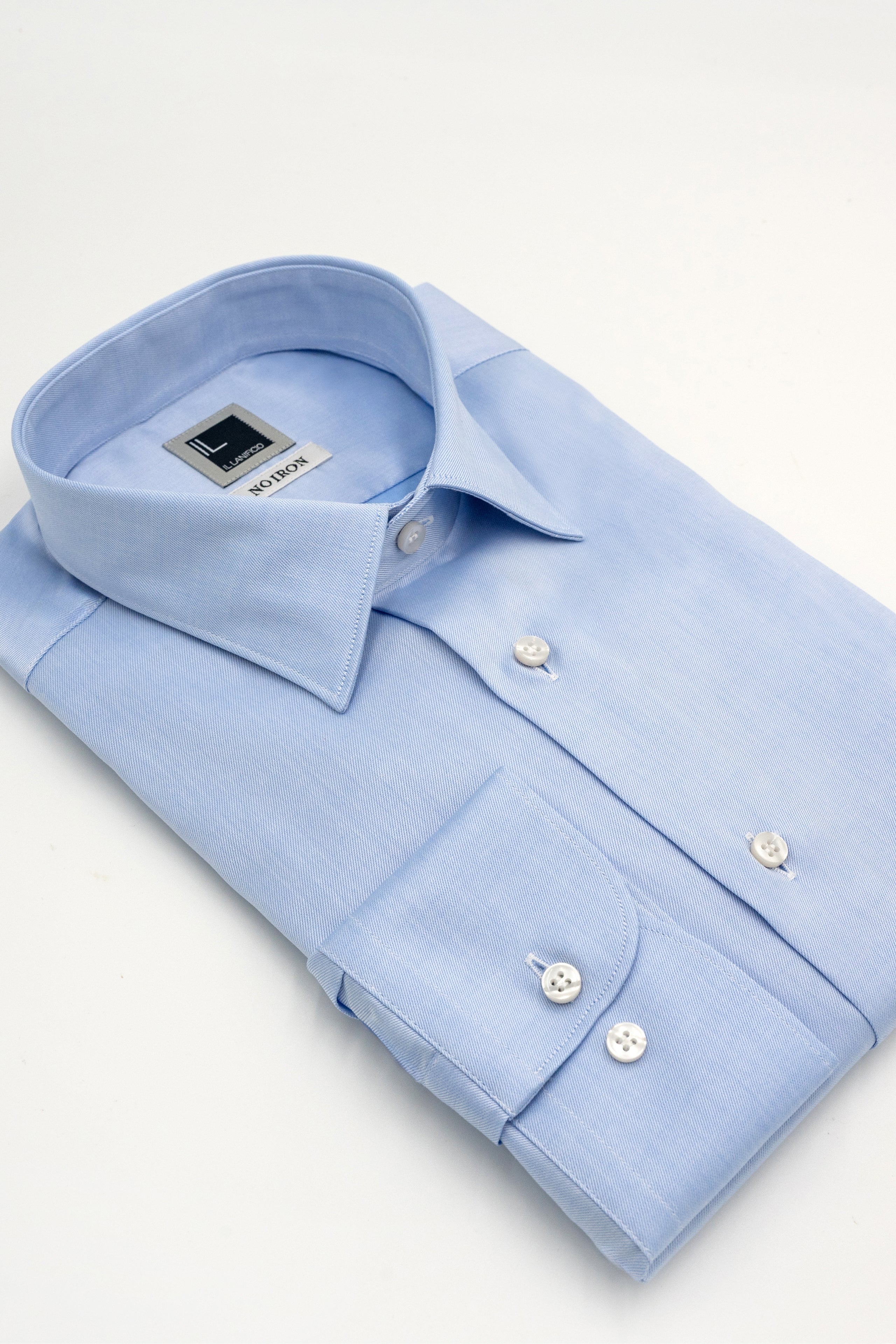 Camicia Twill No Iron Regular Fit - AZZURRO