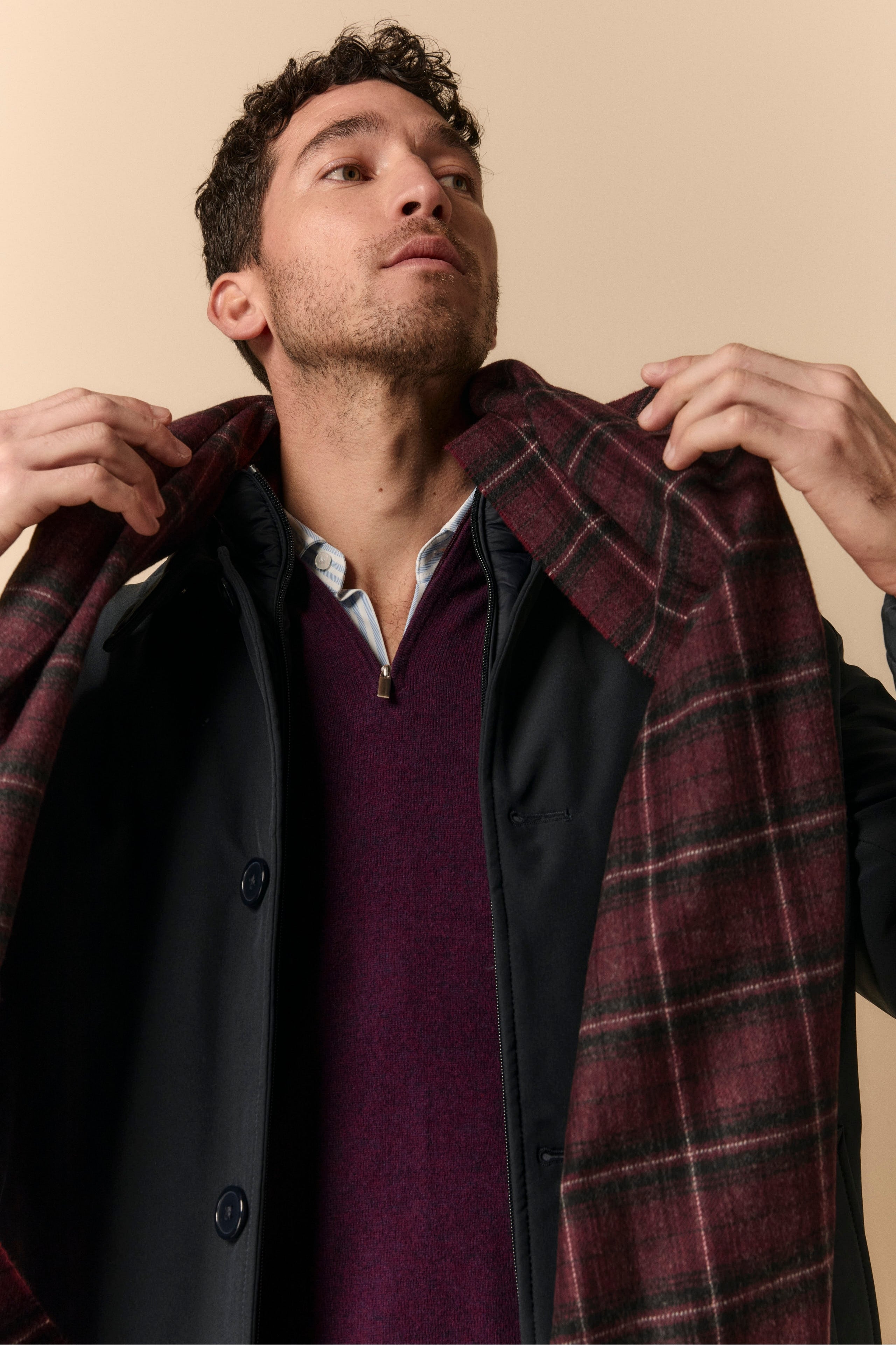 Sciarpa in Lana e Cashmere - SCOZZESE ROSSO