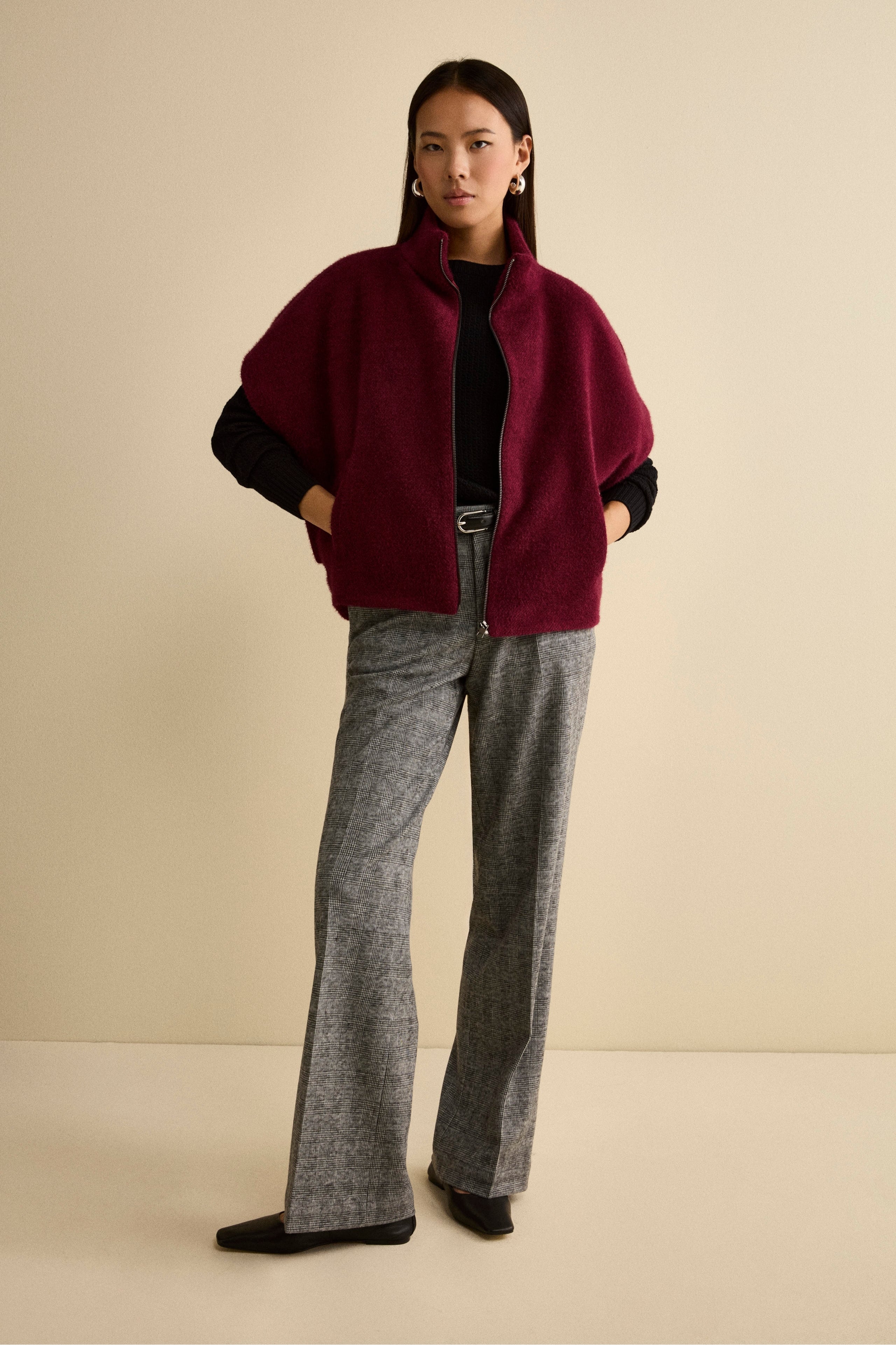 Cappa Foderata con Zip - BORDEAUX