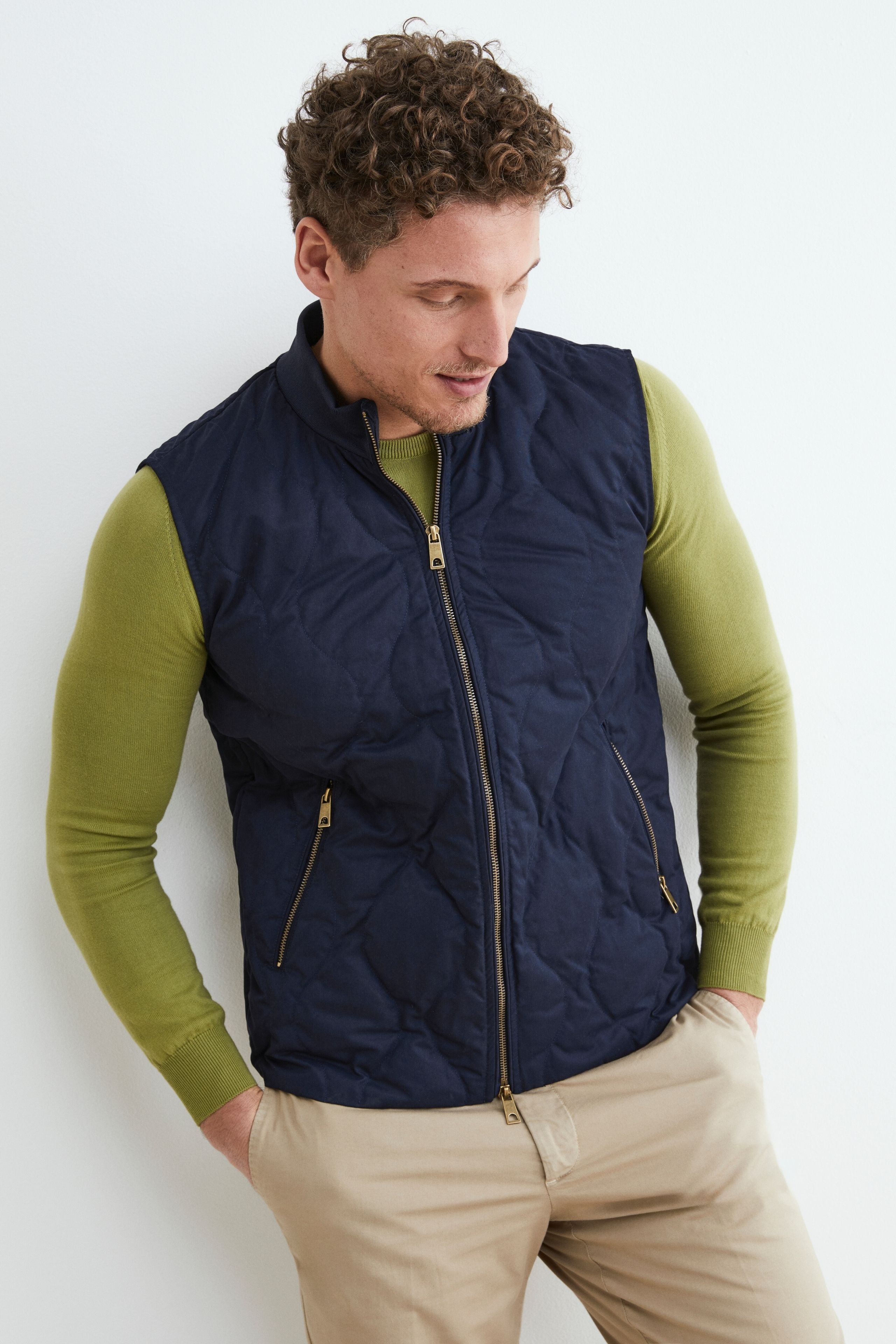 Gilet trapuntato uomo - BLU