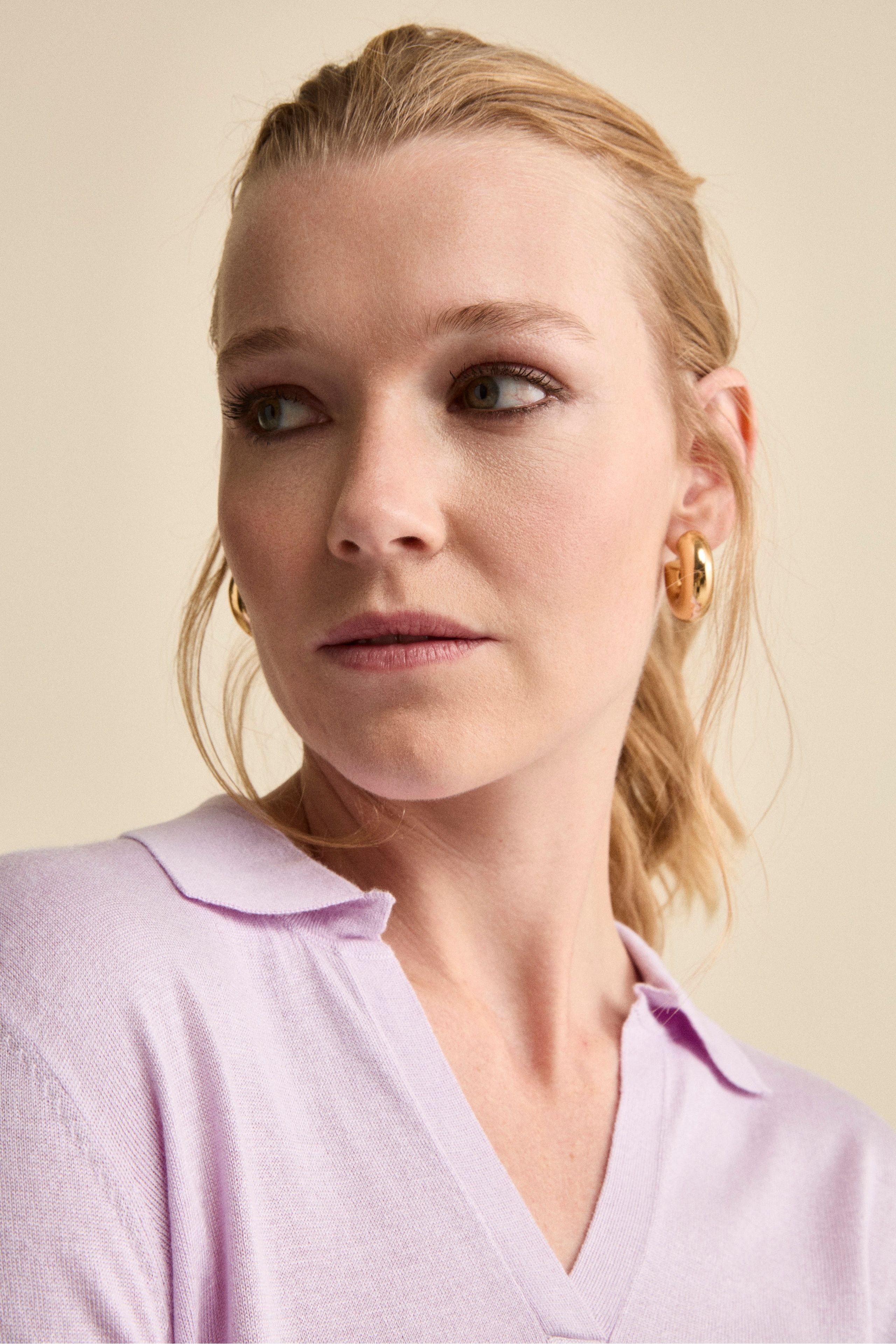 Polo Extrafine in Seta e Cashmere - LILLA