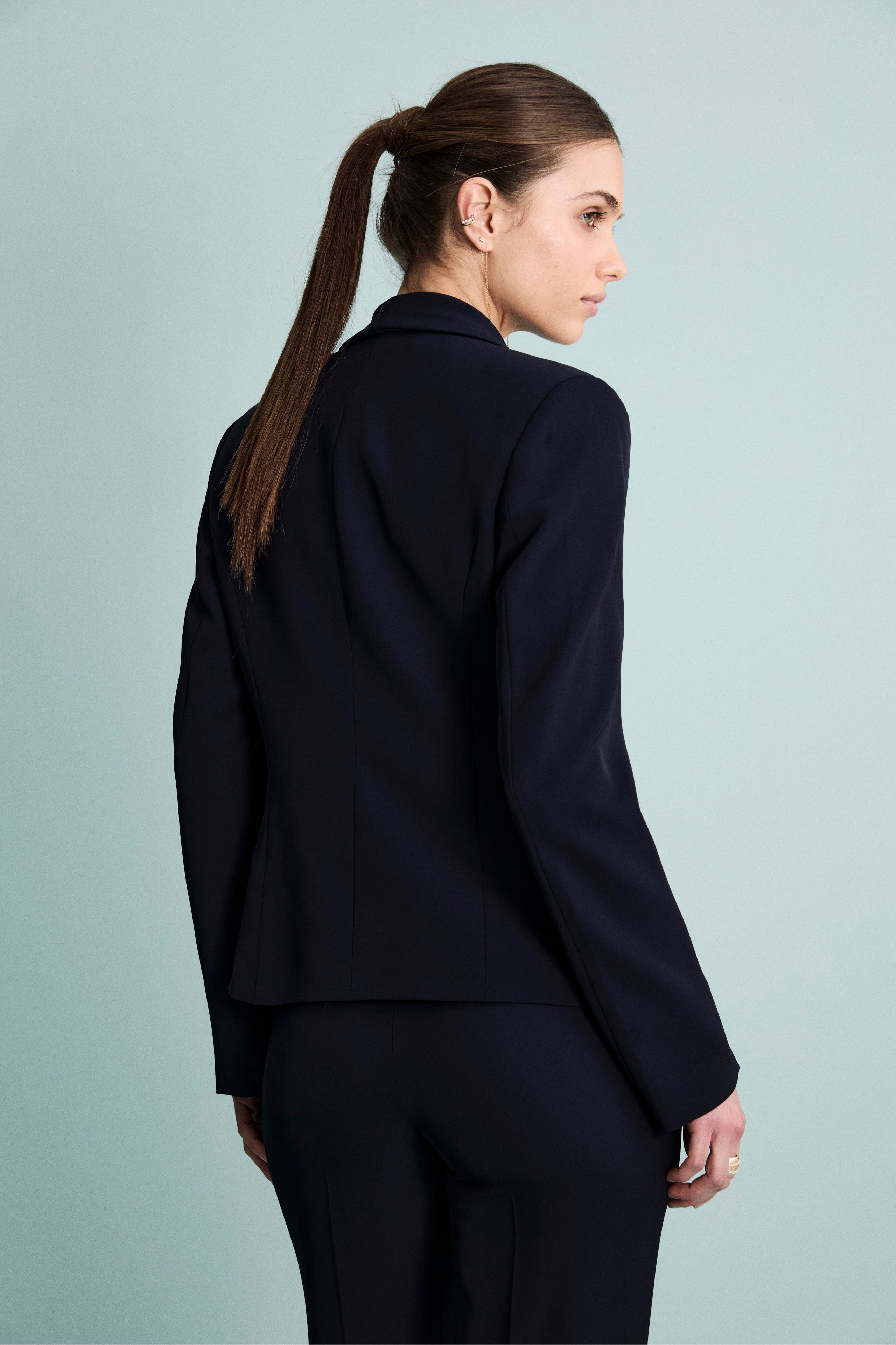 Giacca Twill Cerimonia con Collo Sciallato - BLU