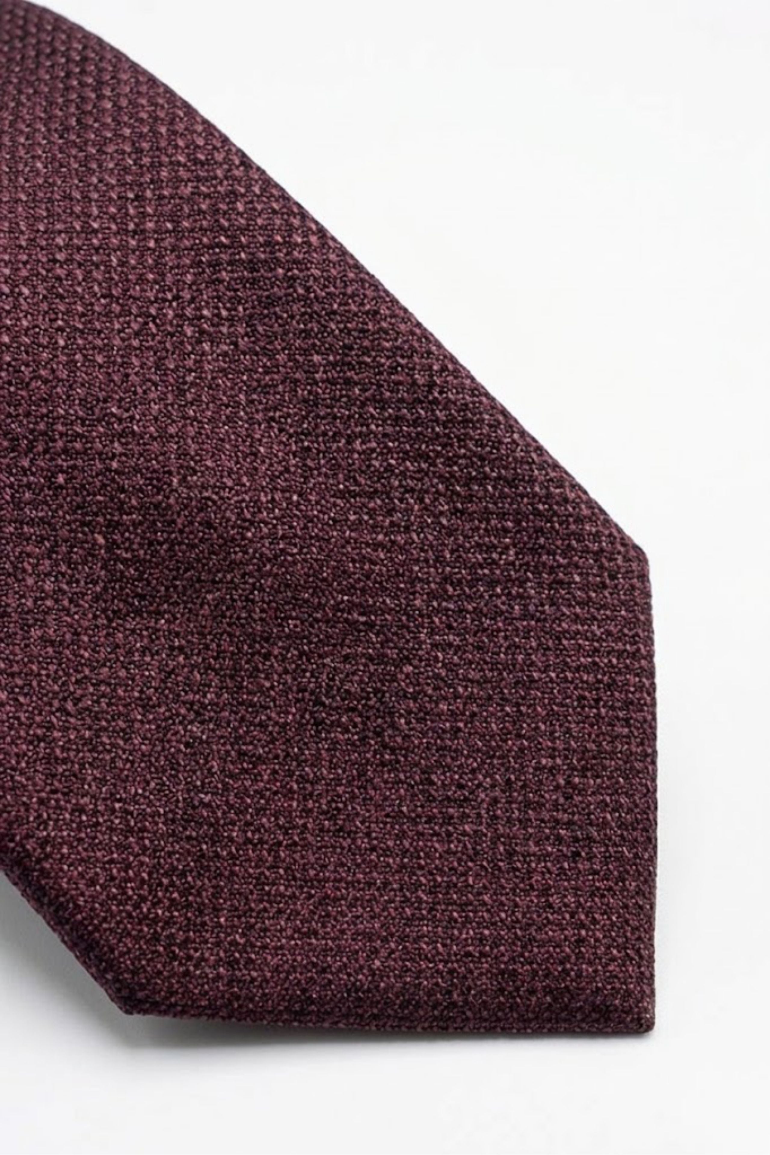 Cravatta Jacquard Elegante in Seta - BORDEAUX