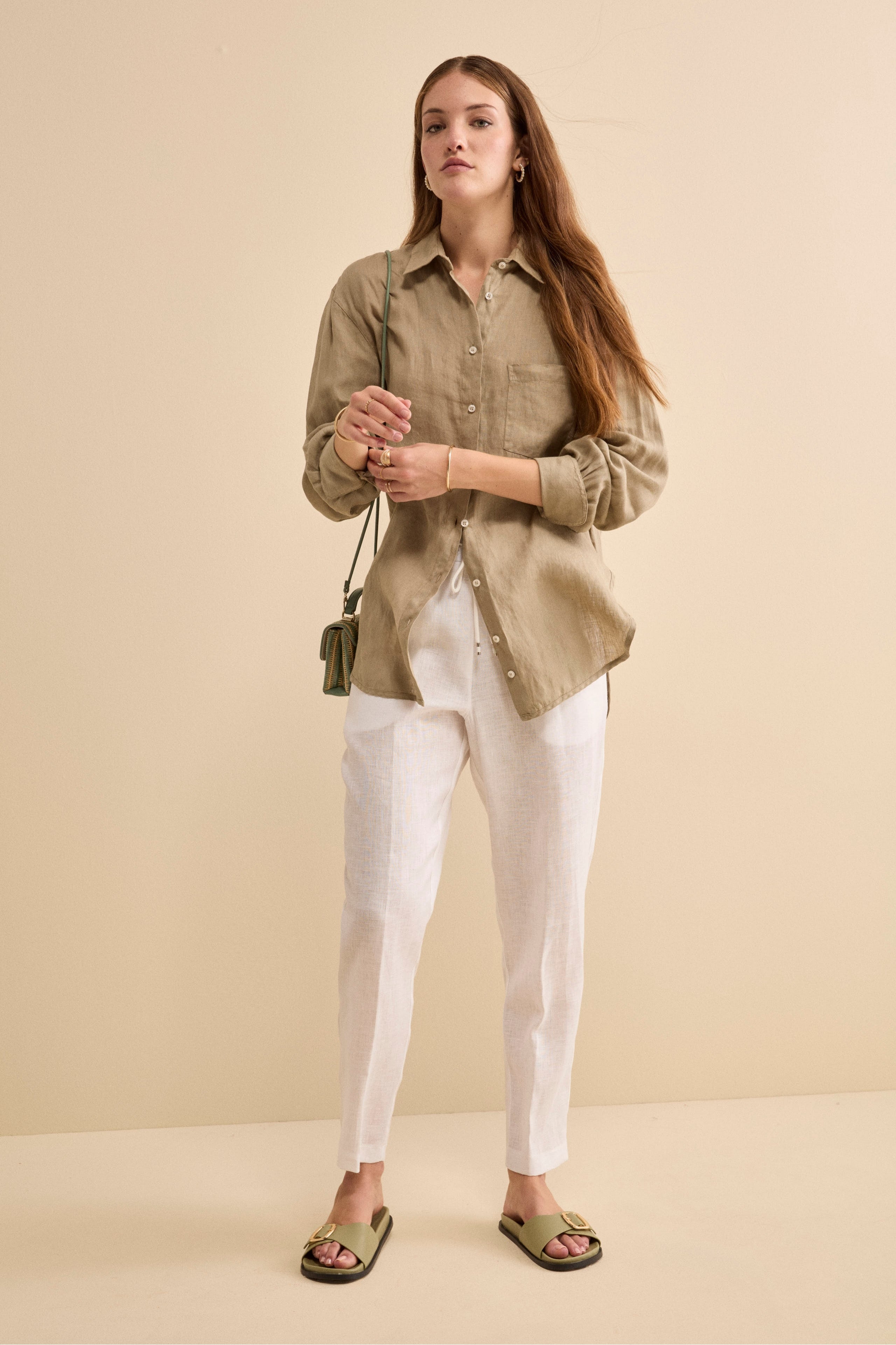 Camicia Over in Lino con Taschino - TORTORA