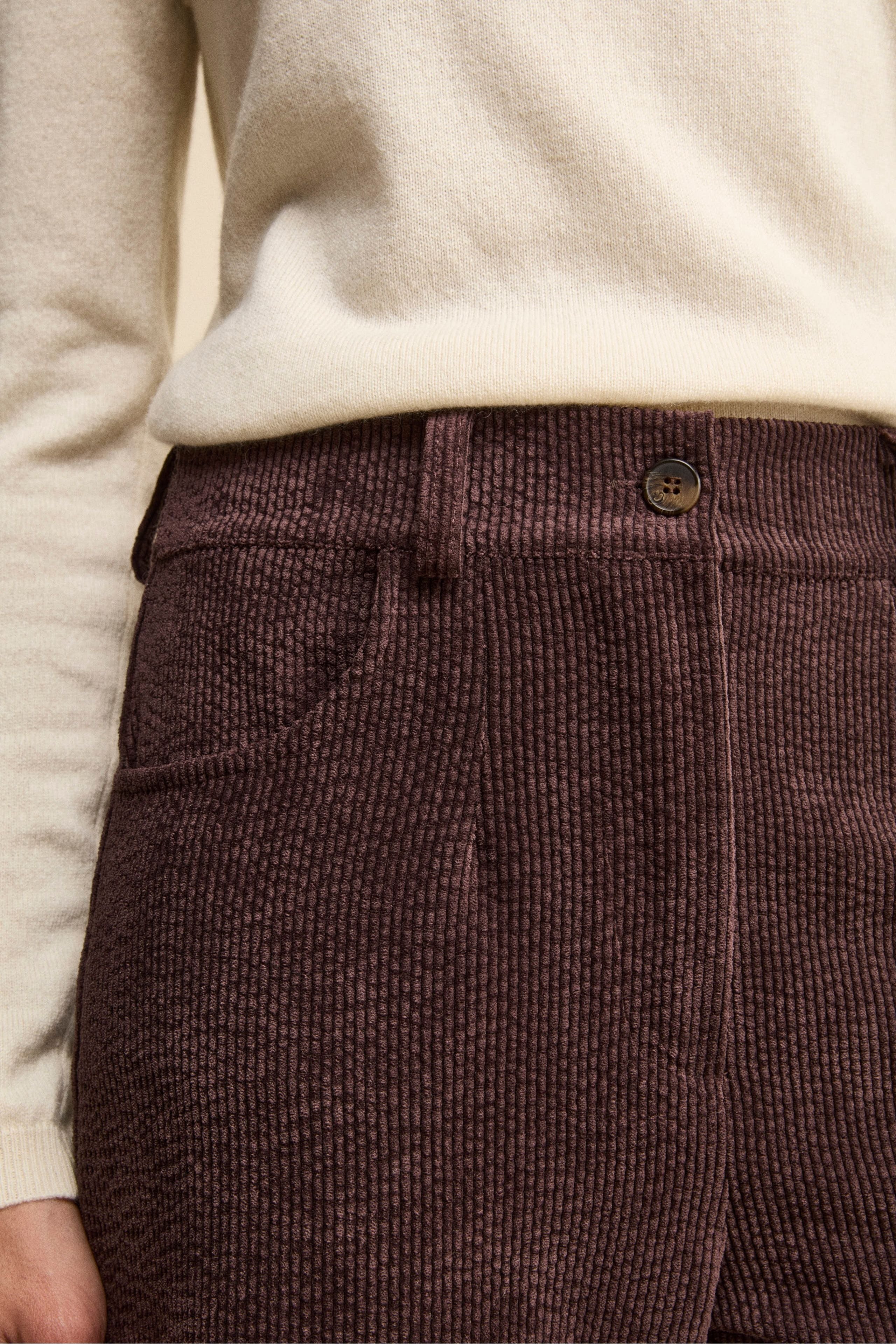 Pantalone Ampio in Velluto a Coste - T.MORO