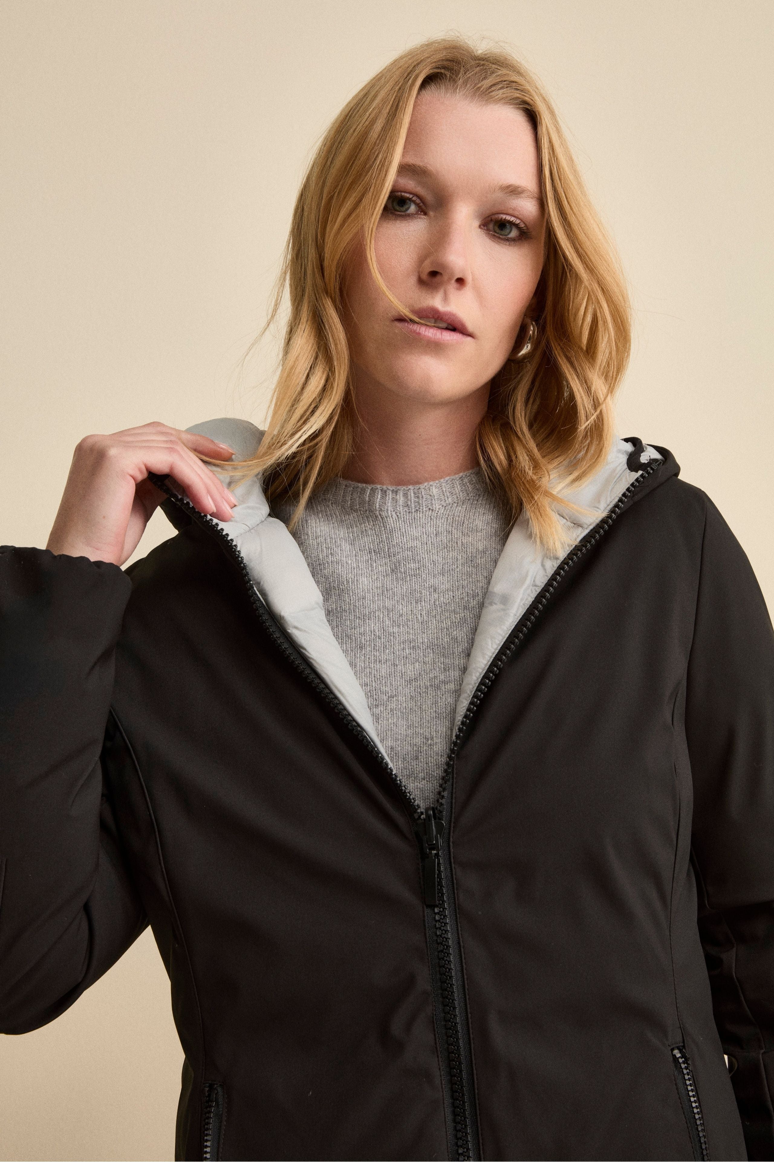 Giaccone Reversibile Imbottito - NERO