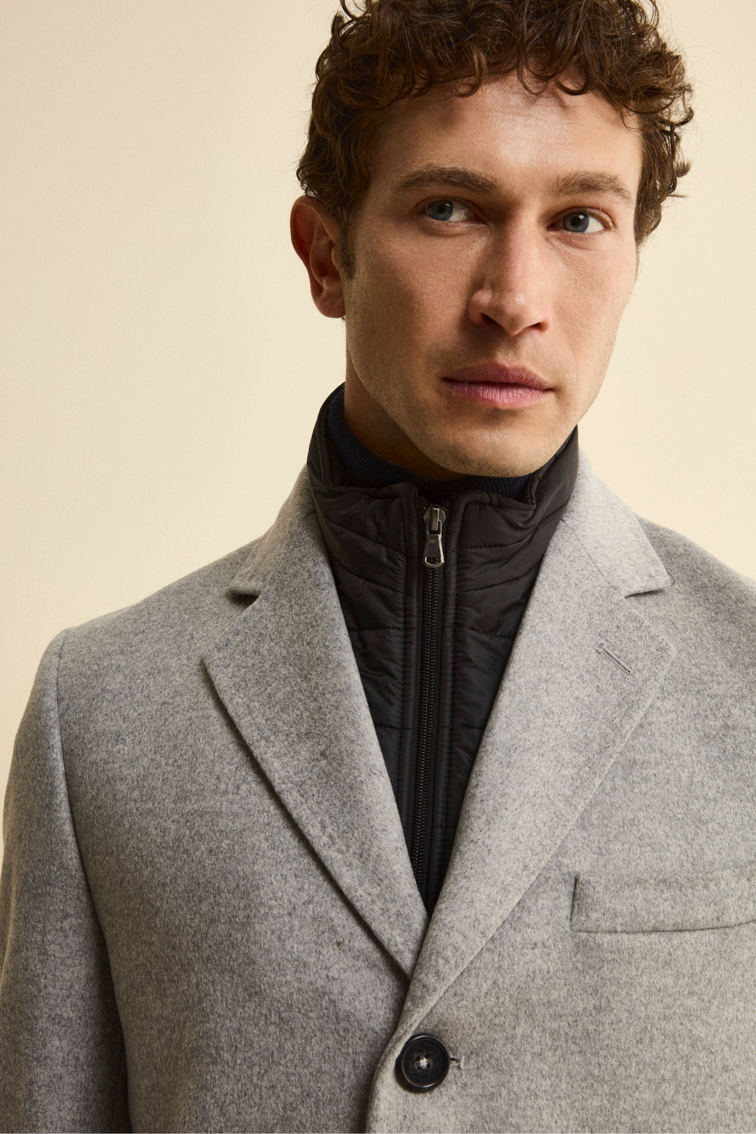 Cappotto in lana e cashmere - GRIGIO CHIARO