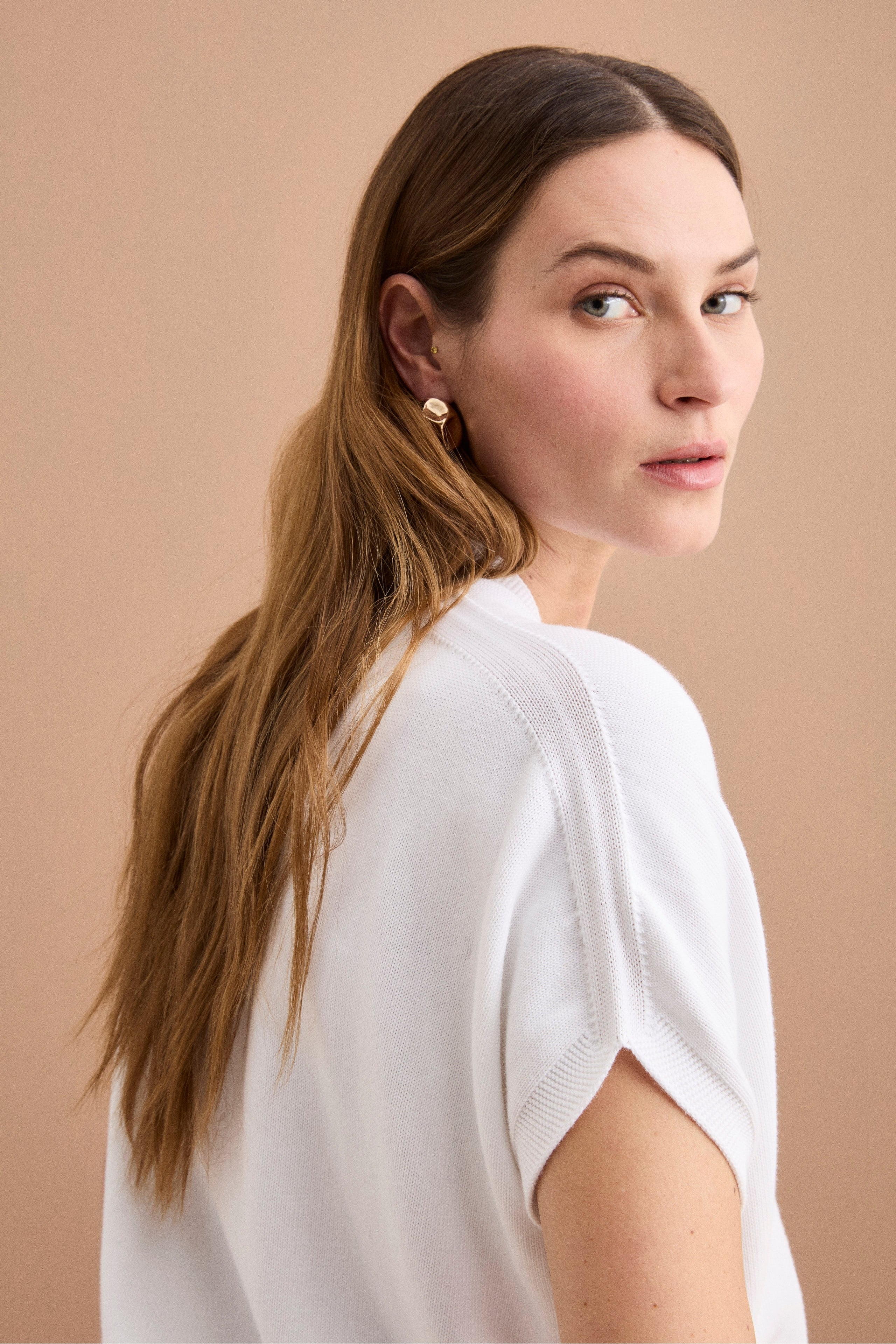 Cardigan Kimono in Cotone - BIANCO