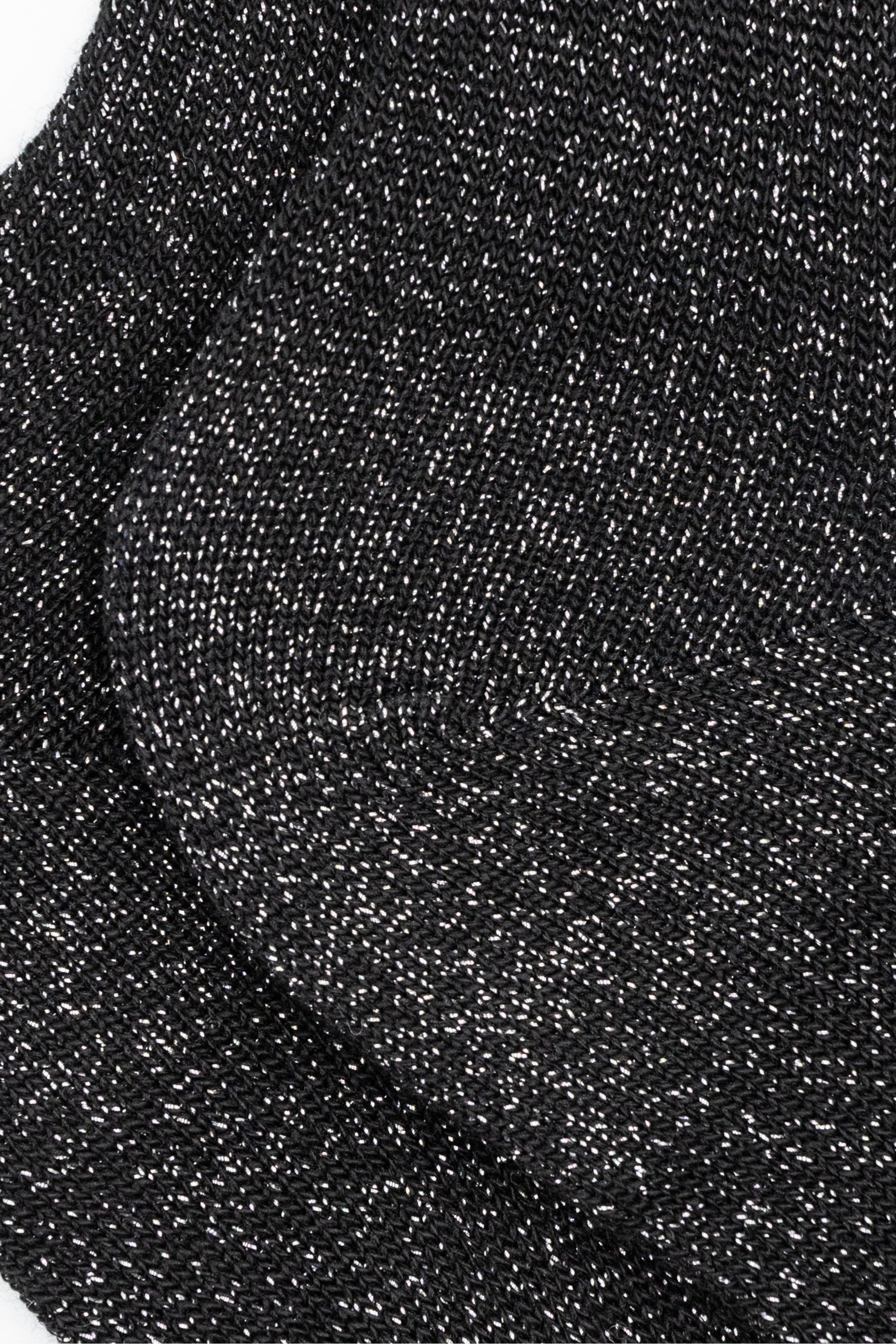 Calze Corte in Cotone con Lurex - NERO