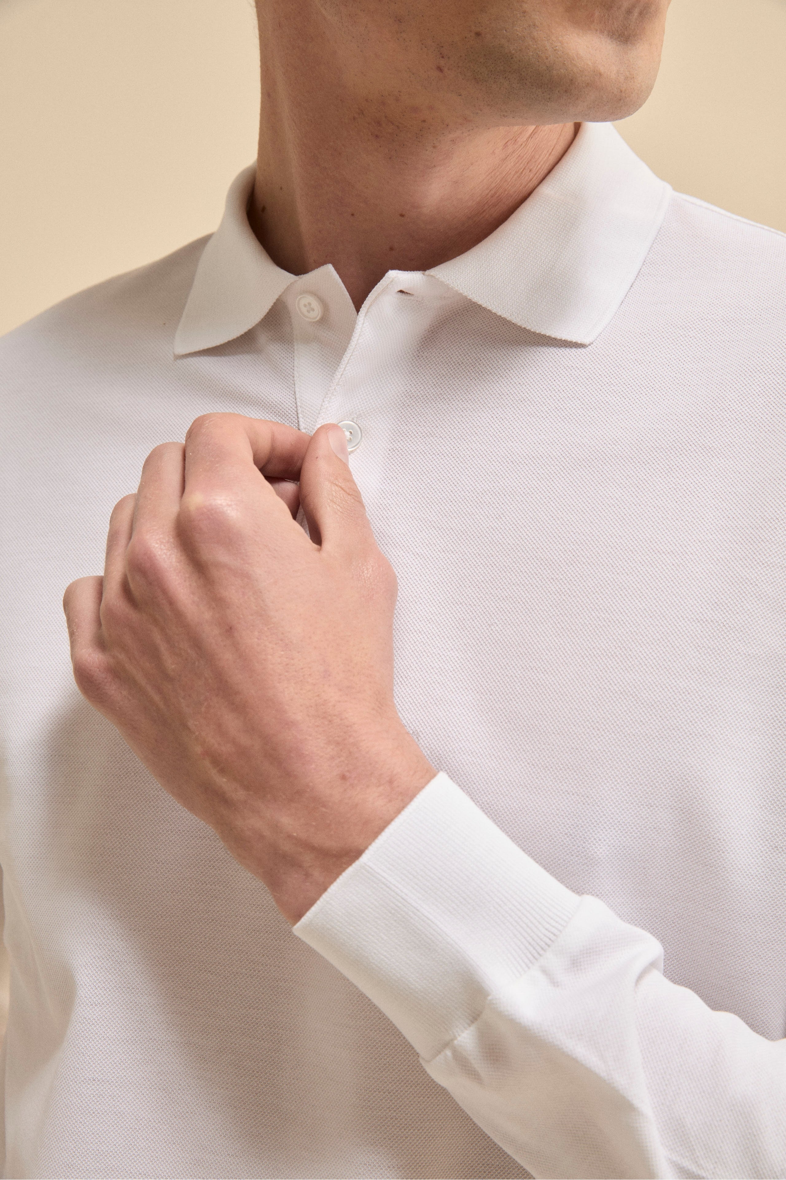 Polo Piquet in Filo di Scozia - BIANCO