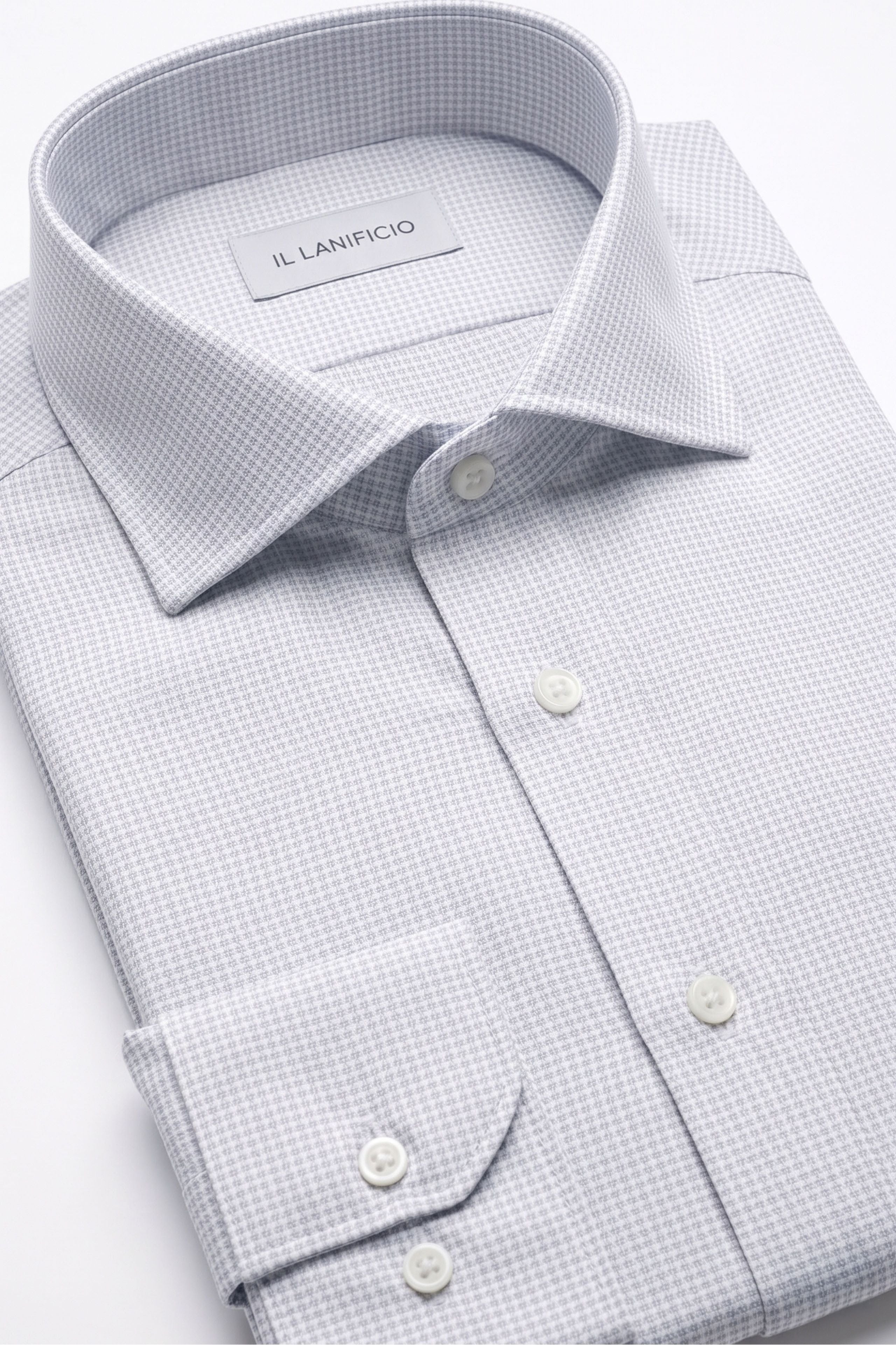 Camicia Uomo Regular Fit in Cotone - BLU MICROEFFETTO