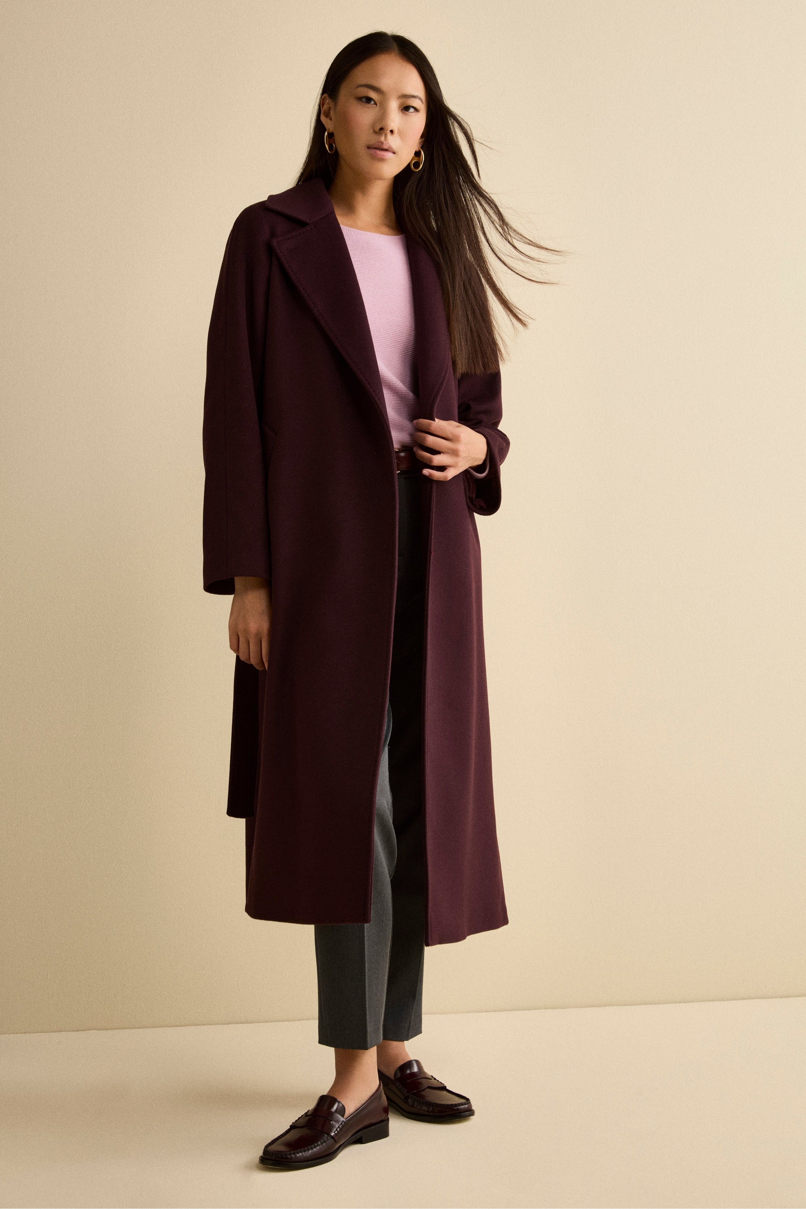 Cappotto lungo in lana e cashmere - PRUGNA