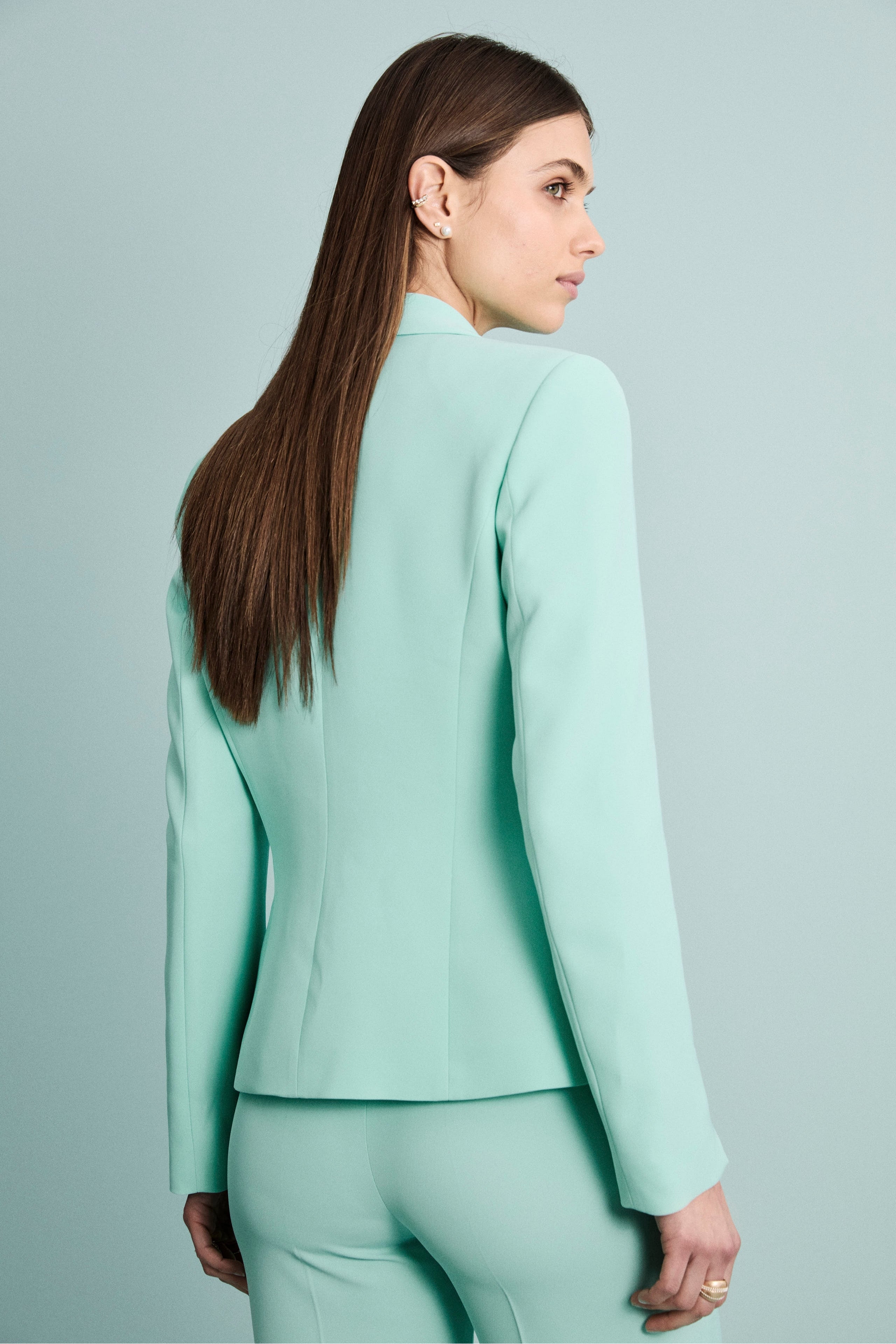 Giacca Twill Cerimonia con Collo Sciallato - ACQUA