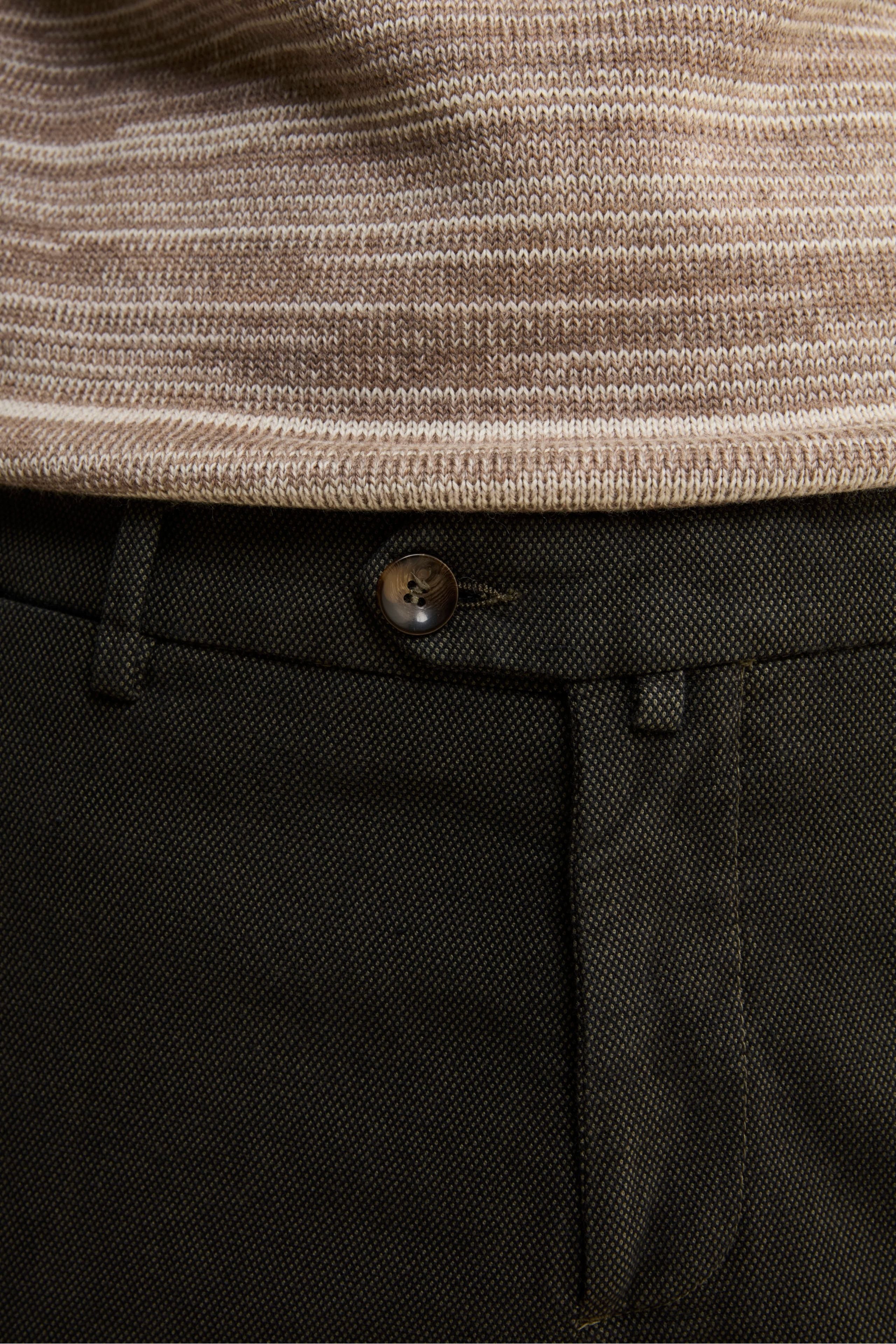 Pantalone Occhio di Pernice Slim Fit in Cotone - VERDE