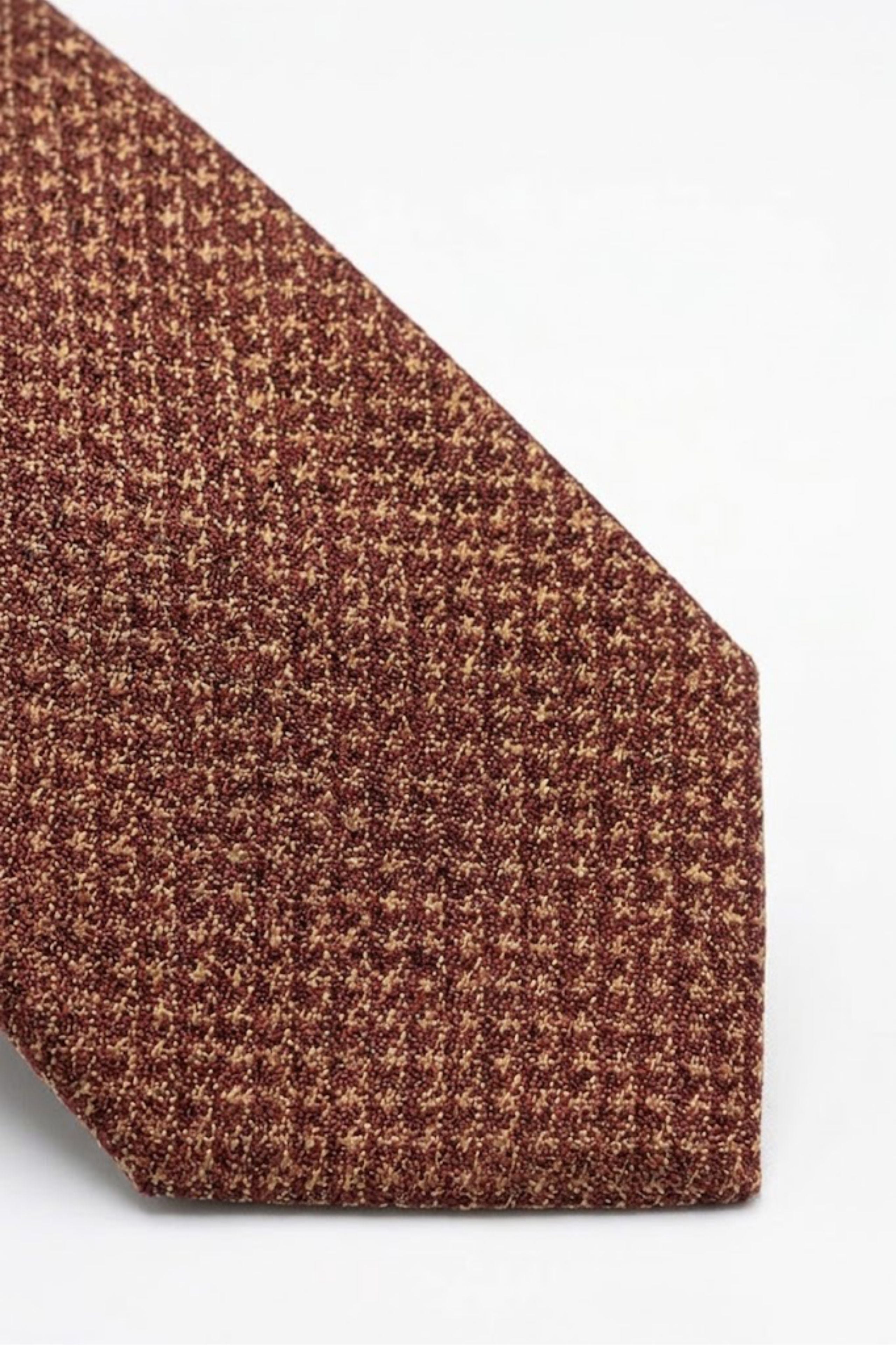 Cravatta in Seta Pied de Poule - P/POULE ROSSO