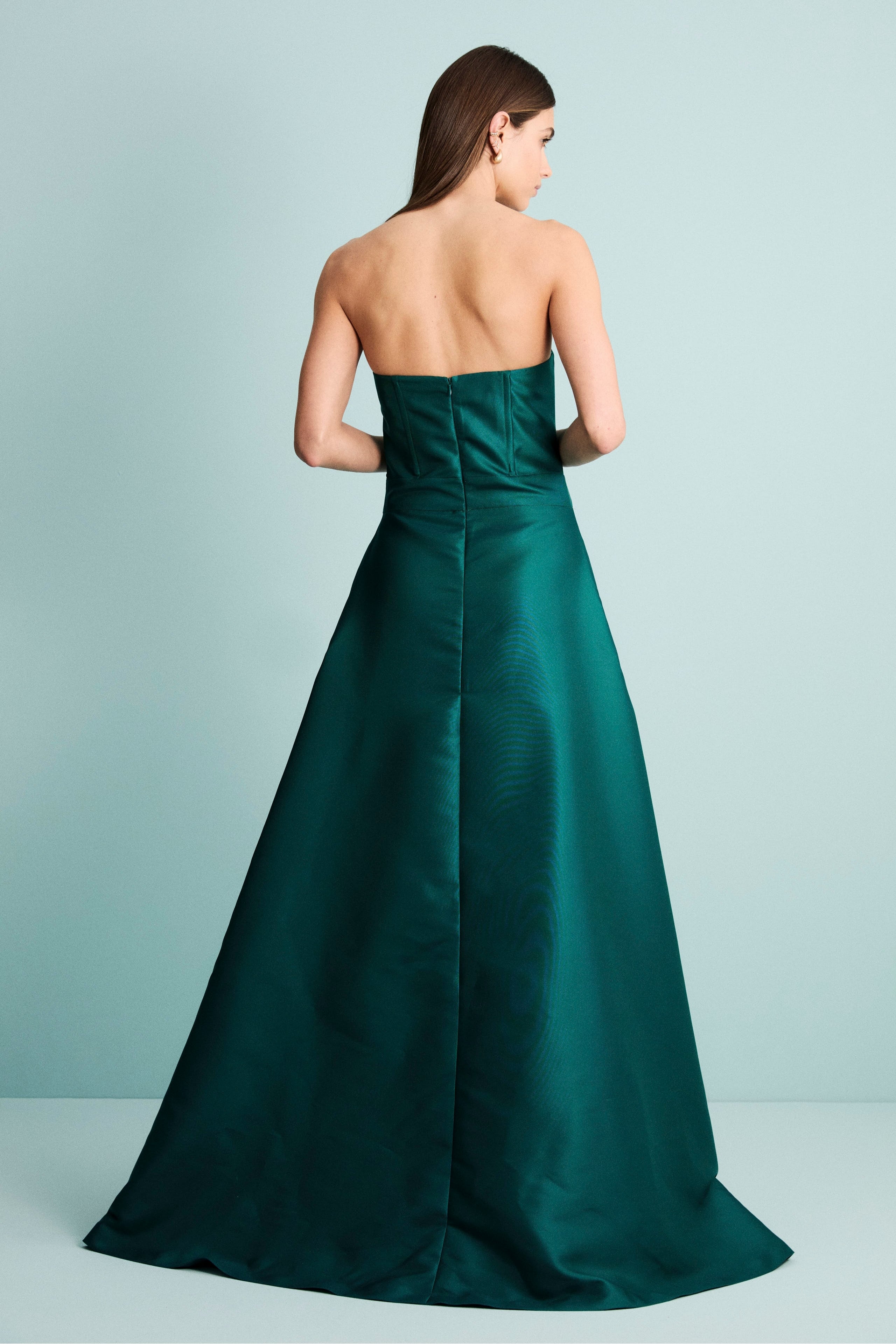 Abito Mikado Lungo da Cerimonia - PETROLIO