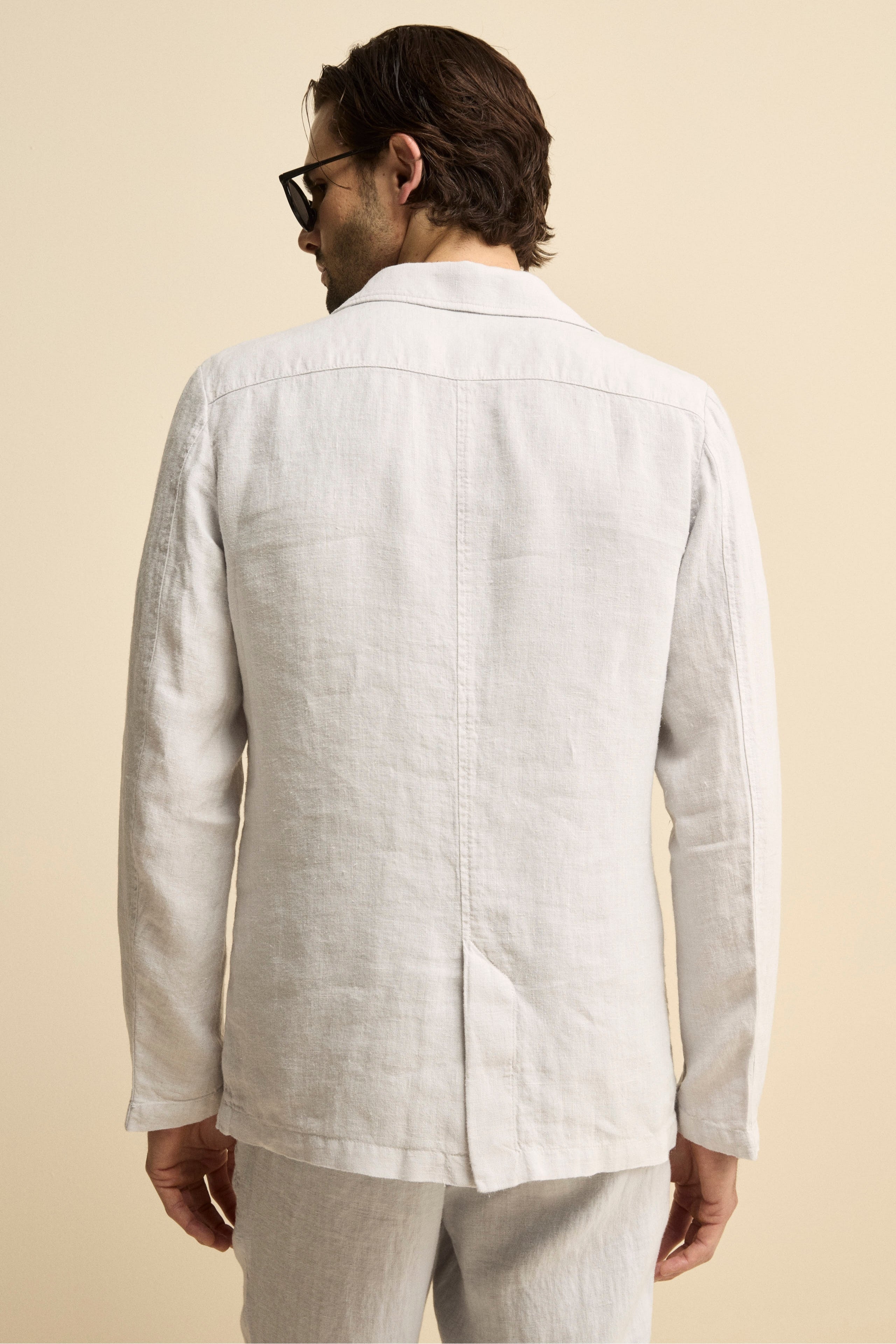 Giacca Bianca in Lino - GHIACCIO