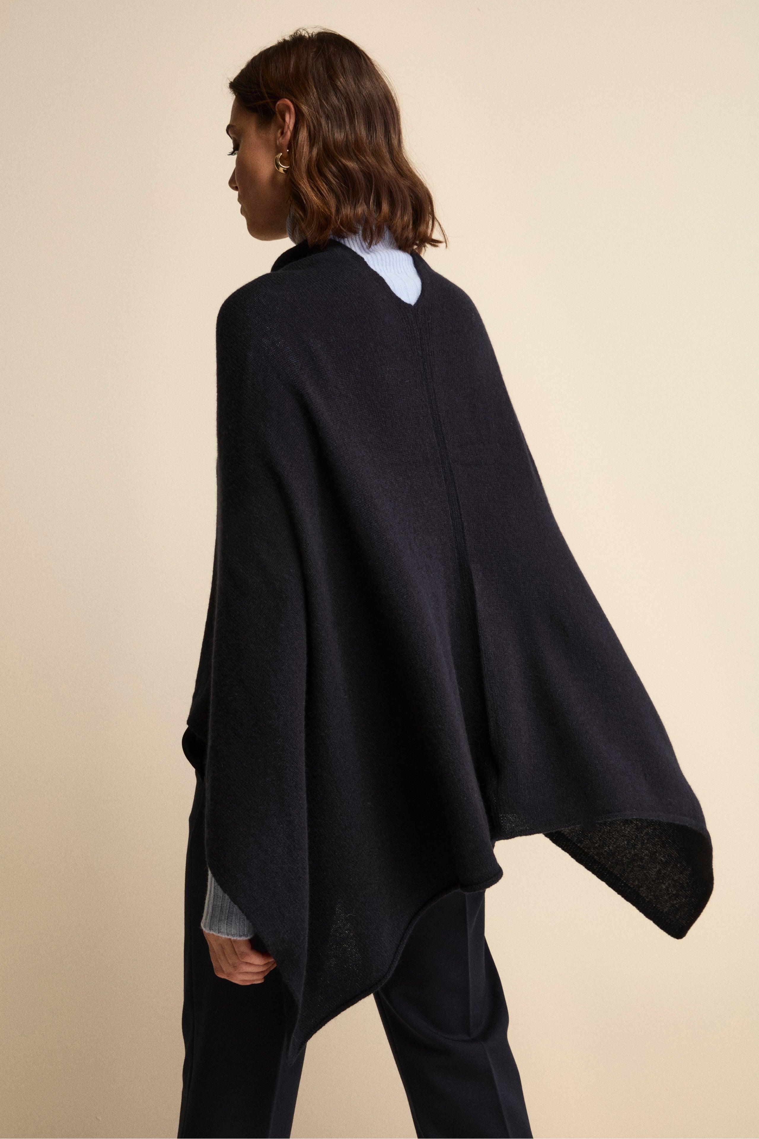 Mantella in cashmere da donna - BLU MARINE