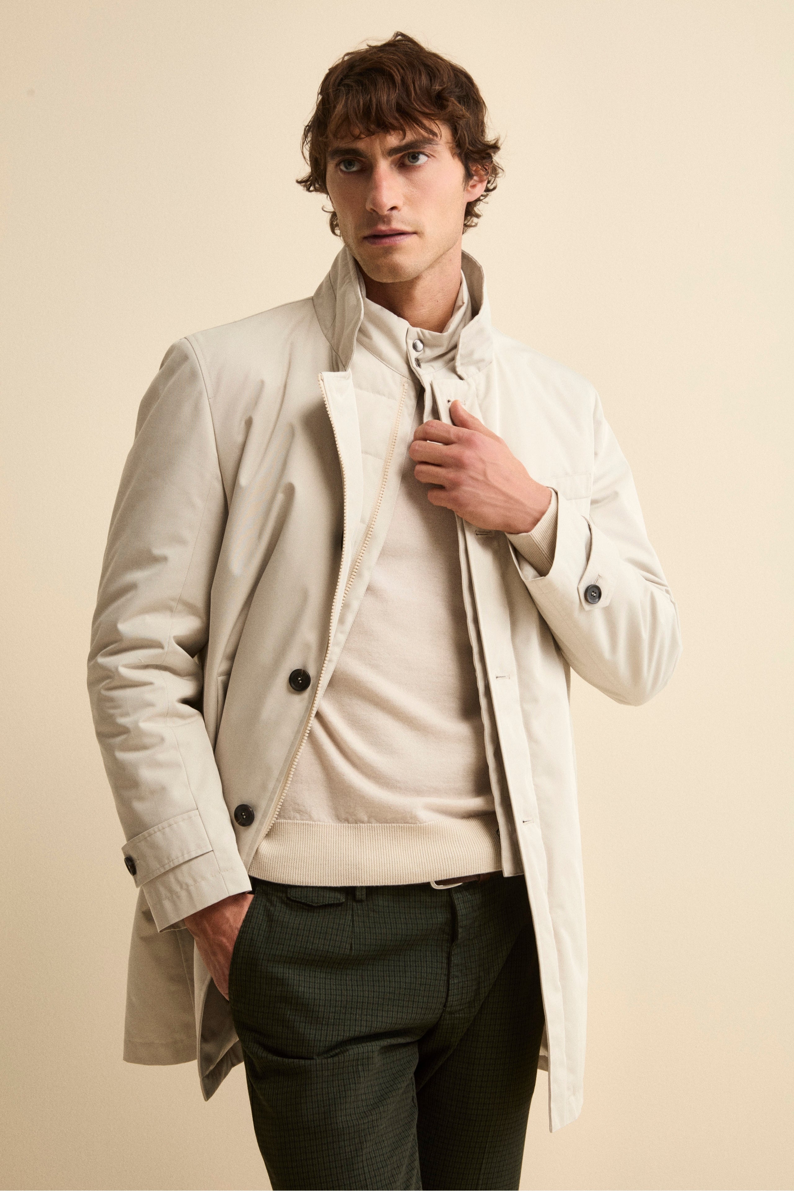 Impermeabile con paramontura - GHIACCIO