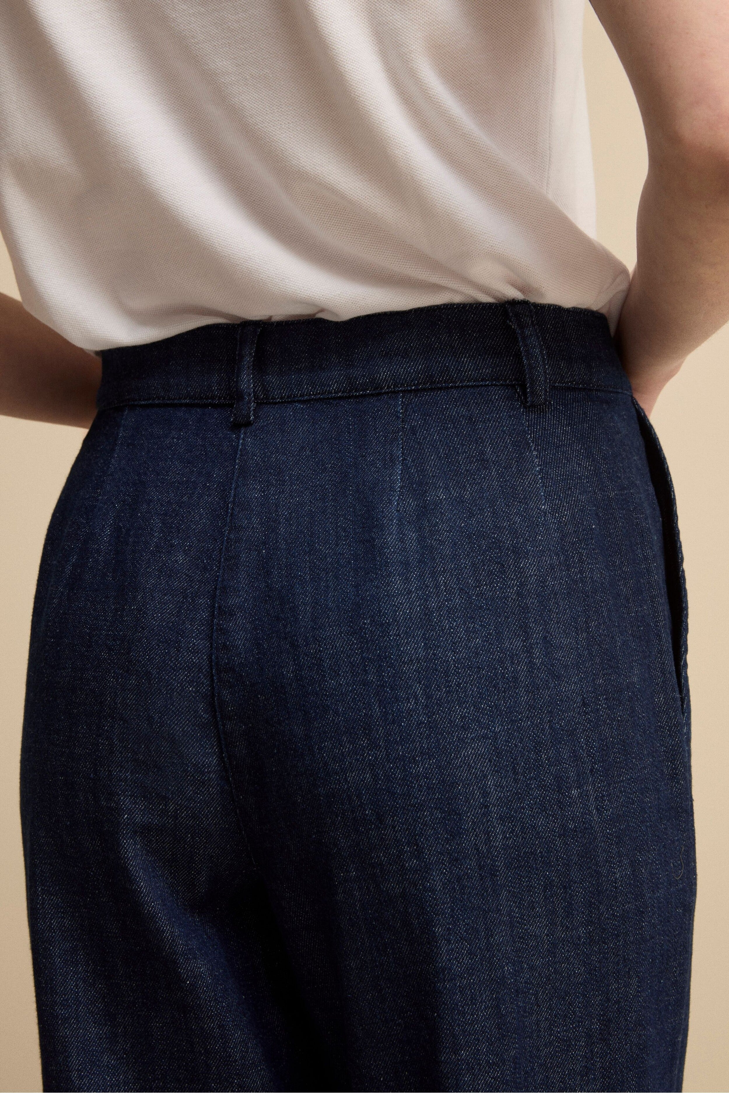 Pantalone Denim a Palazzo in Cotone - JEANS