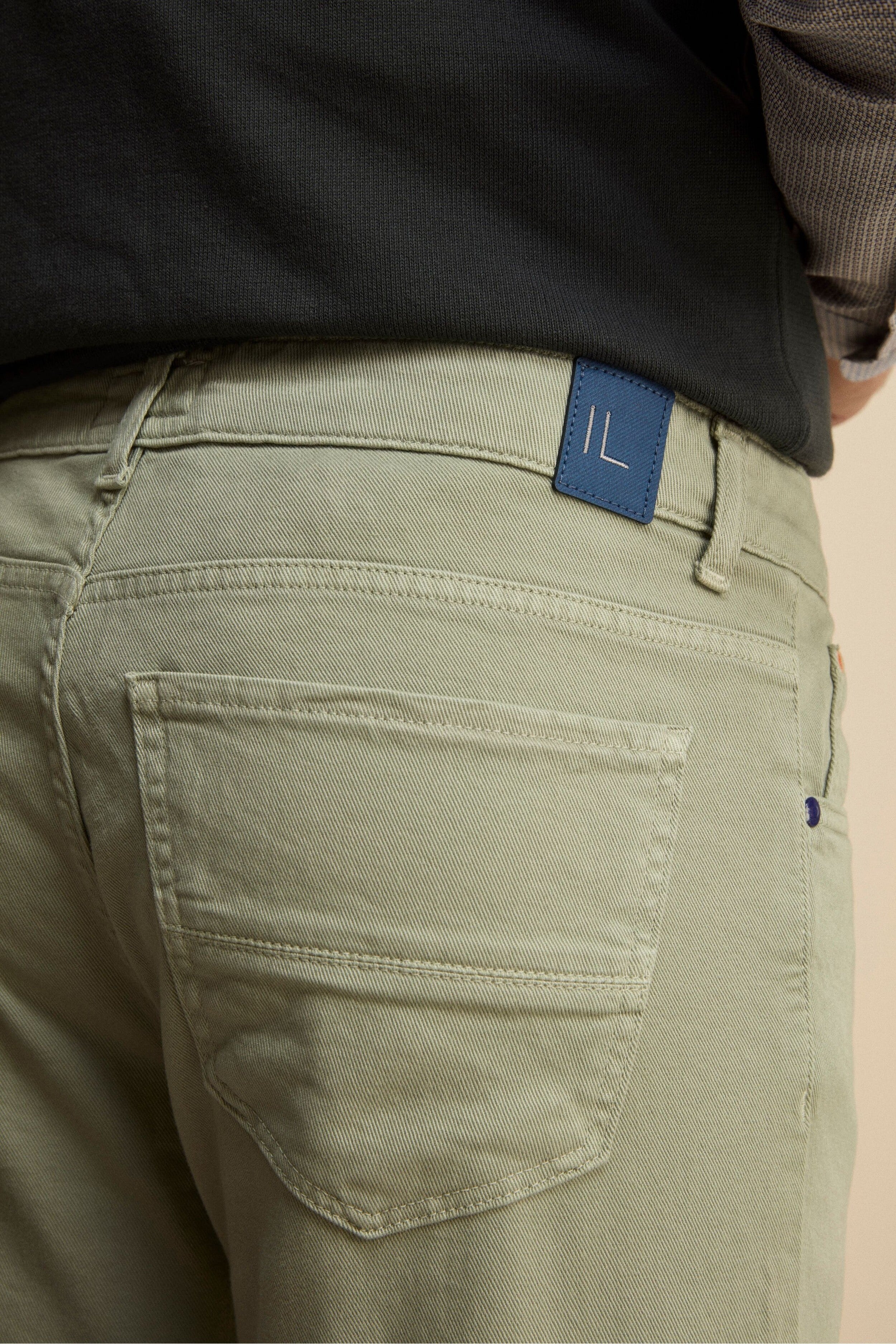 Pantalone Slim Fit Cinque Tasche in Denim - VERDINO