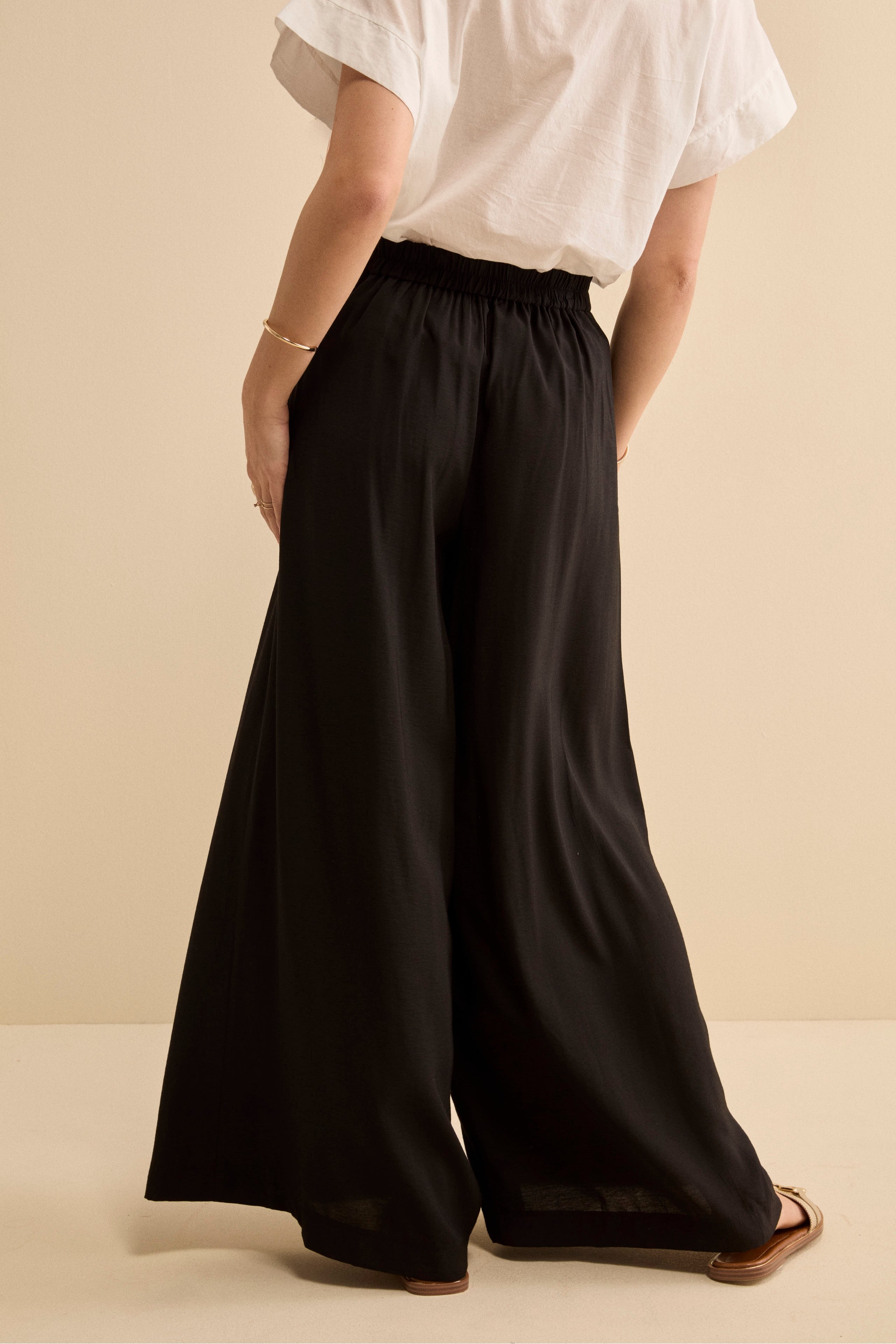 Pantalone Morbido con Elastico - NERO