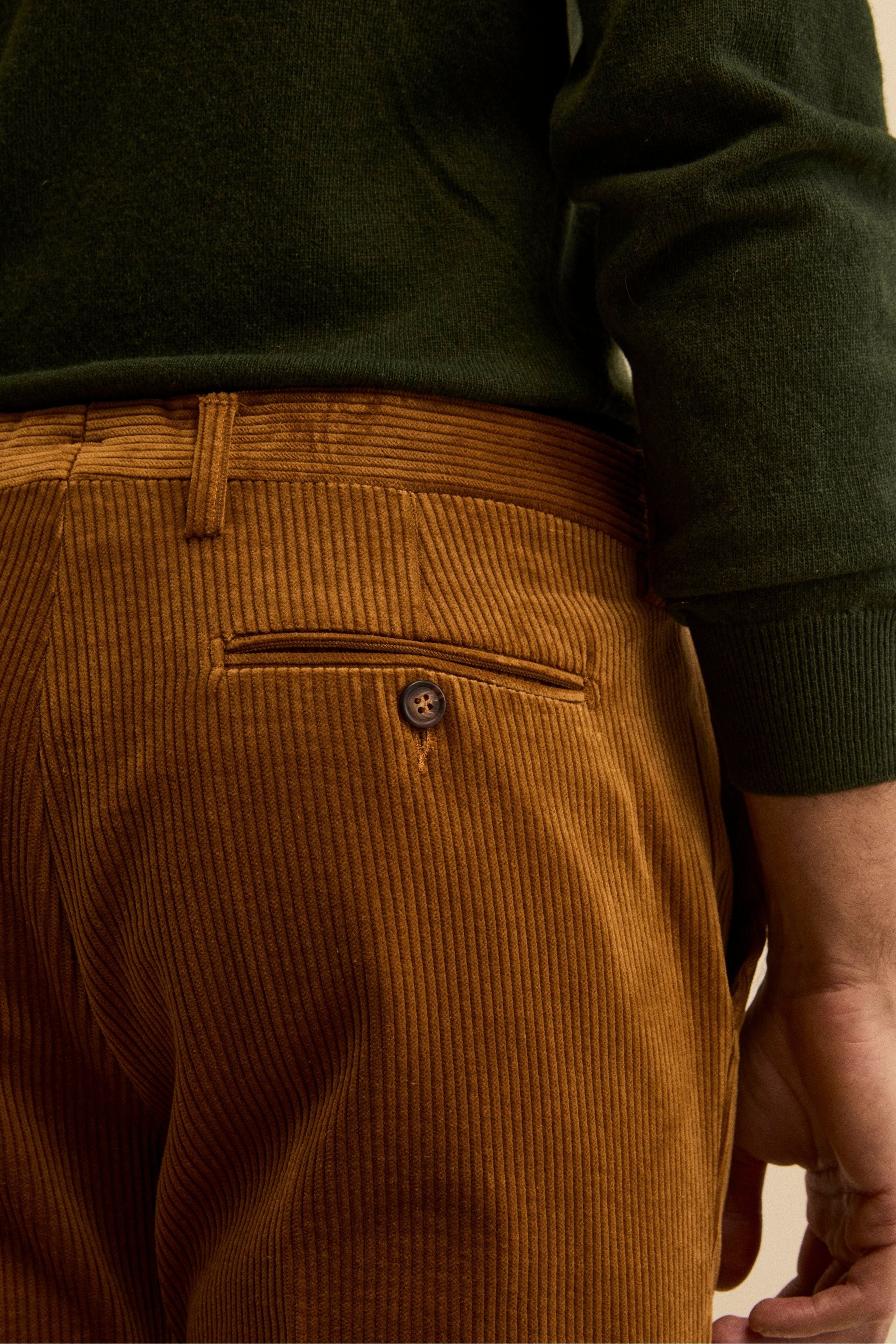 Pantalone in Velluto Regular Fit - MIELE