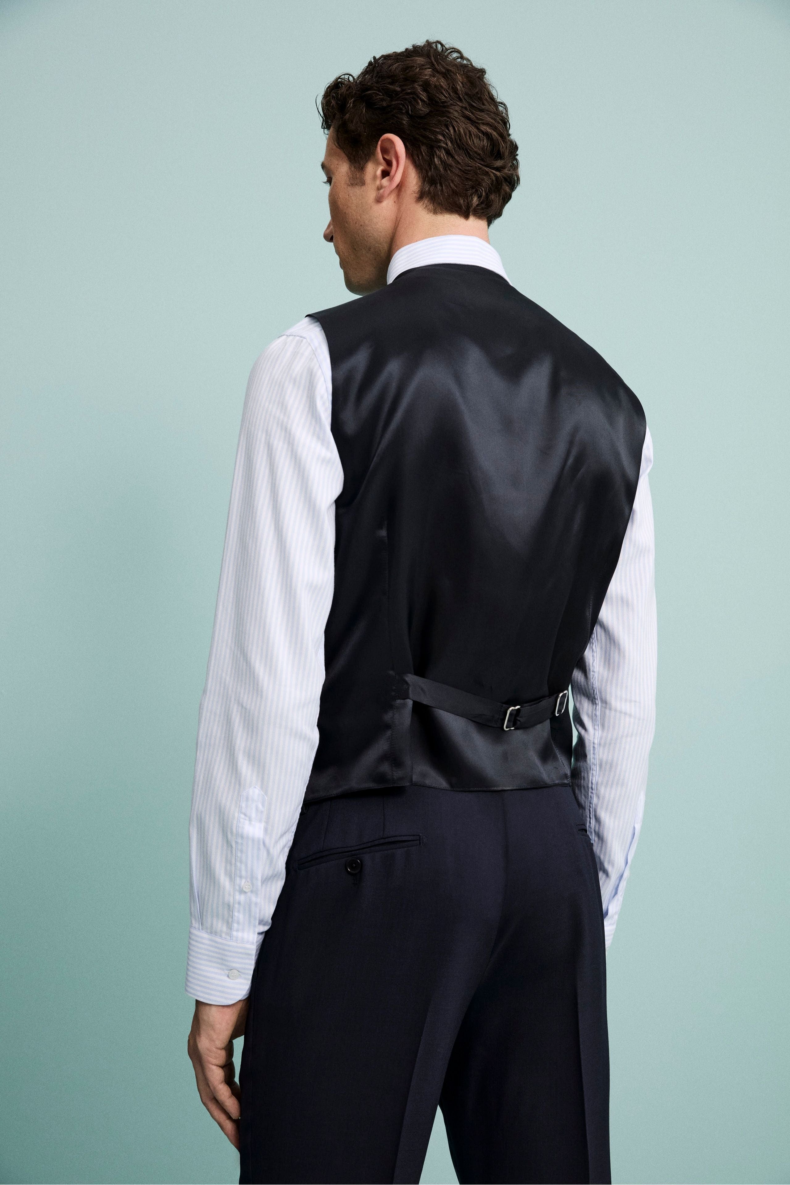 Gilet da Cerimonia in Lana Vergine - BLU