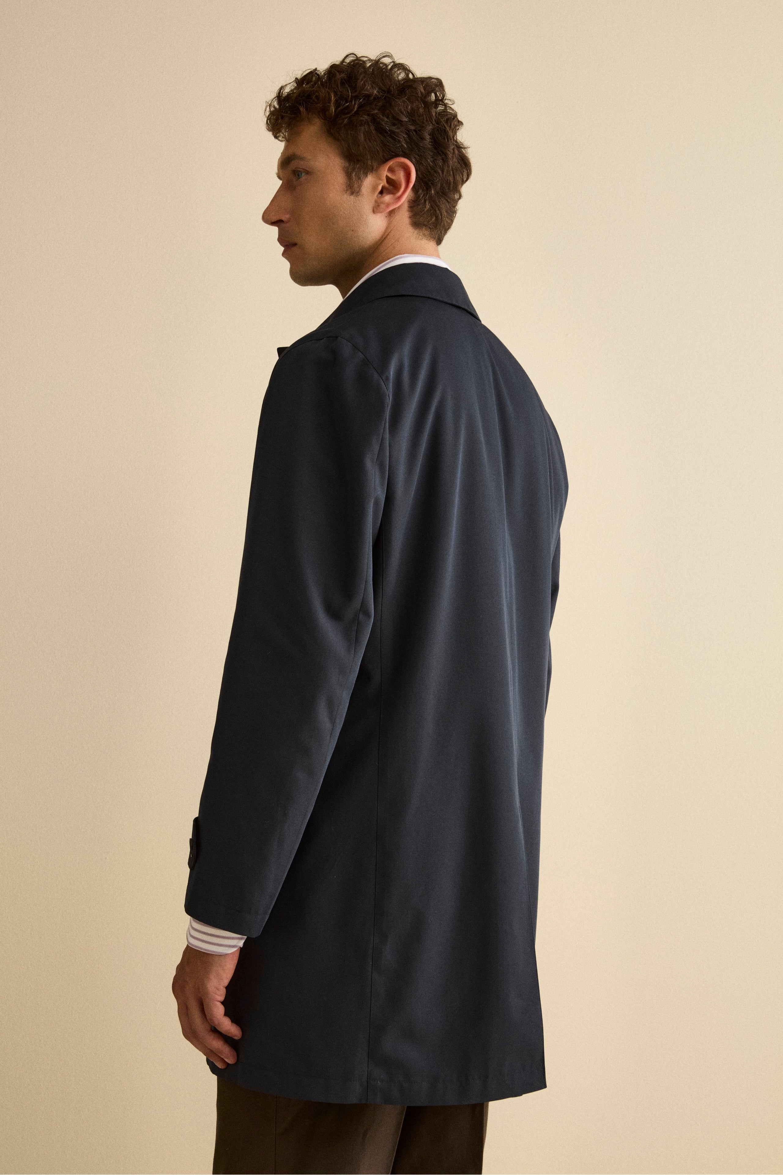 Impermeabile Invernale Midi con Trapunta - BLU