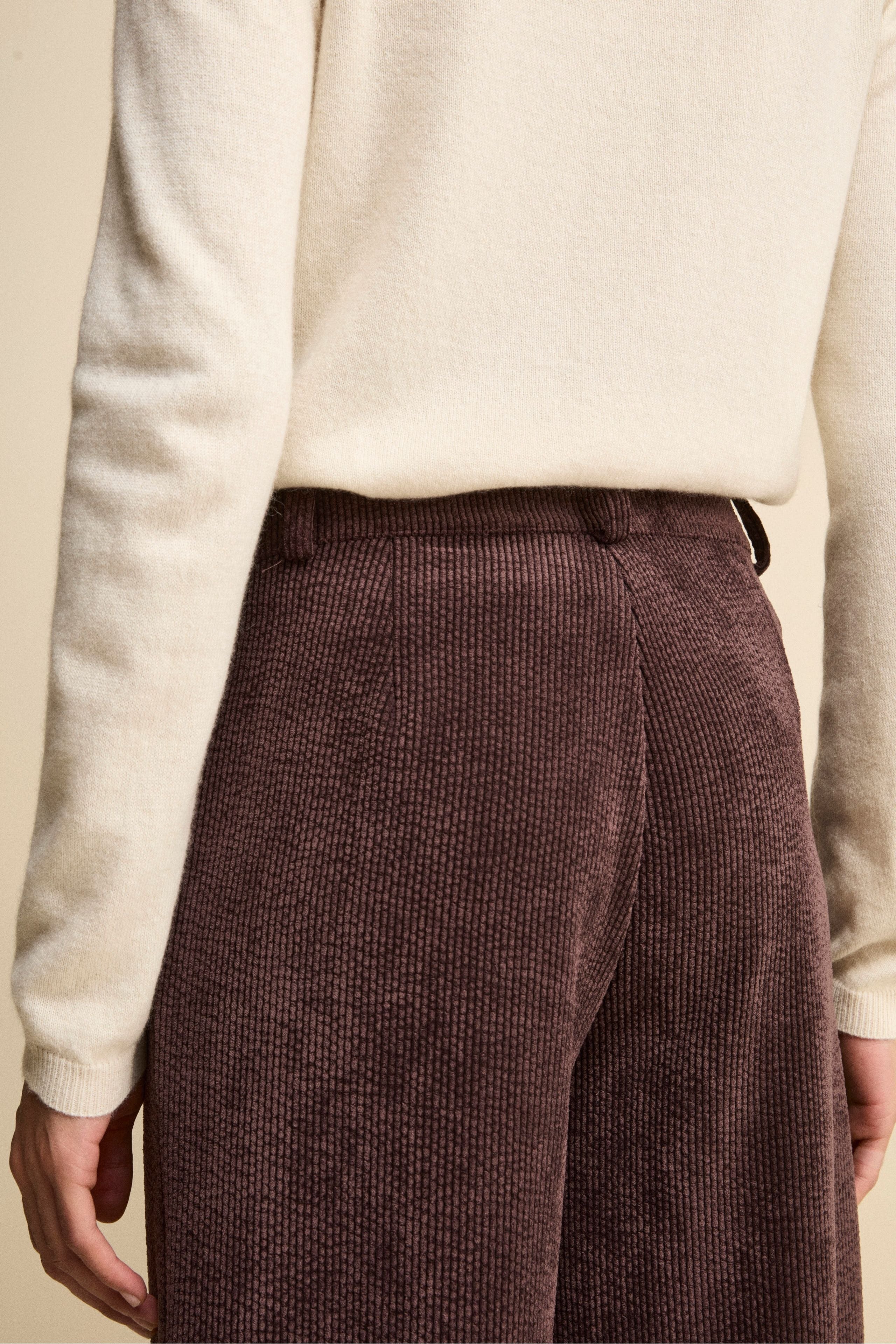 Pantalone Ampio in Velluto a Coste - T.MORO