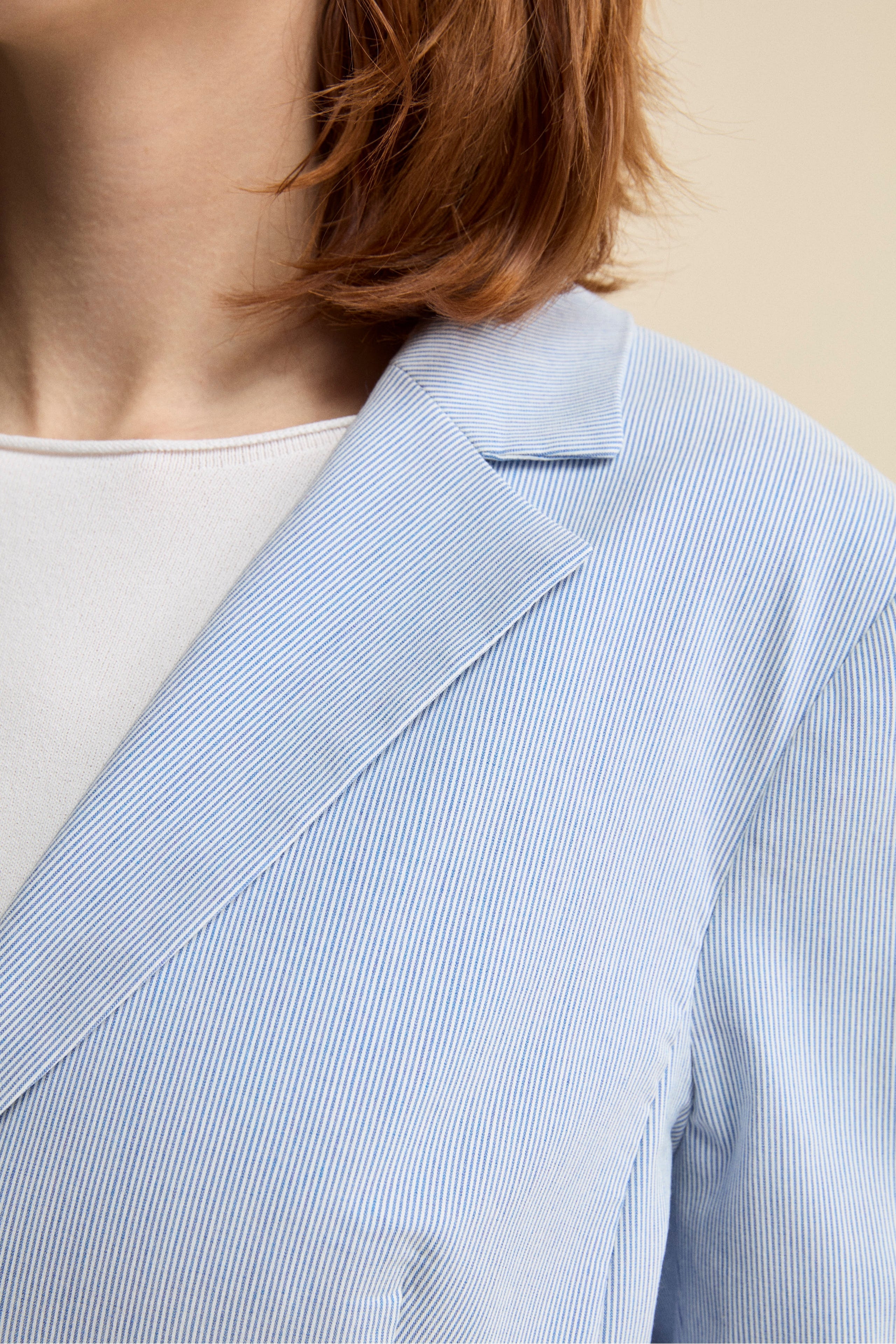 Giacca Fantasia in Bengalina - BLU RIGATO