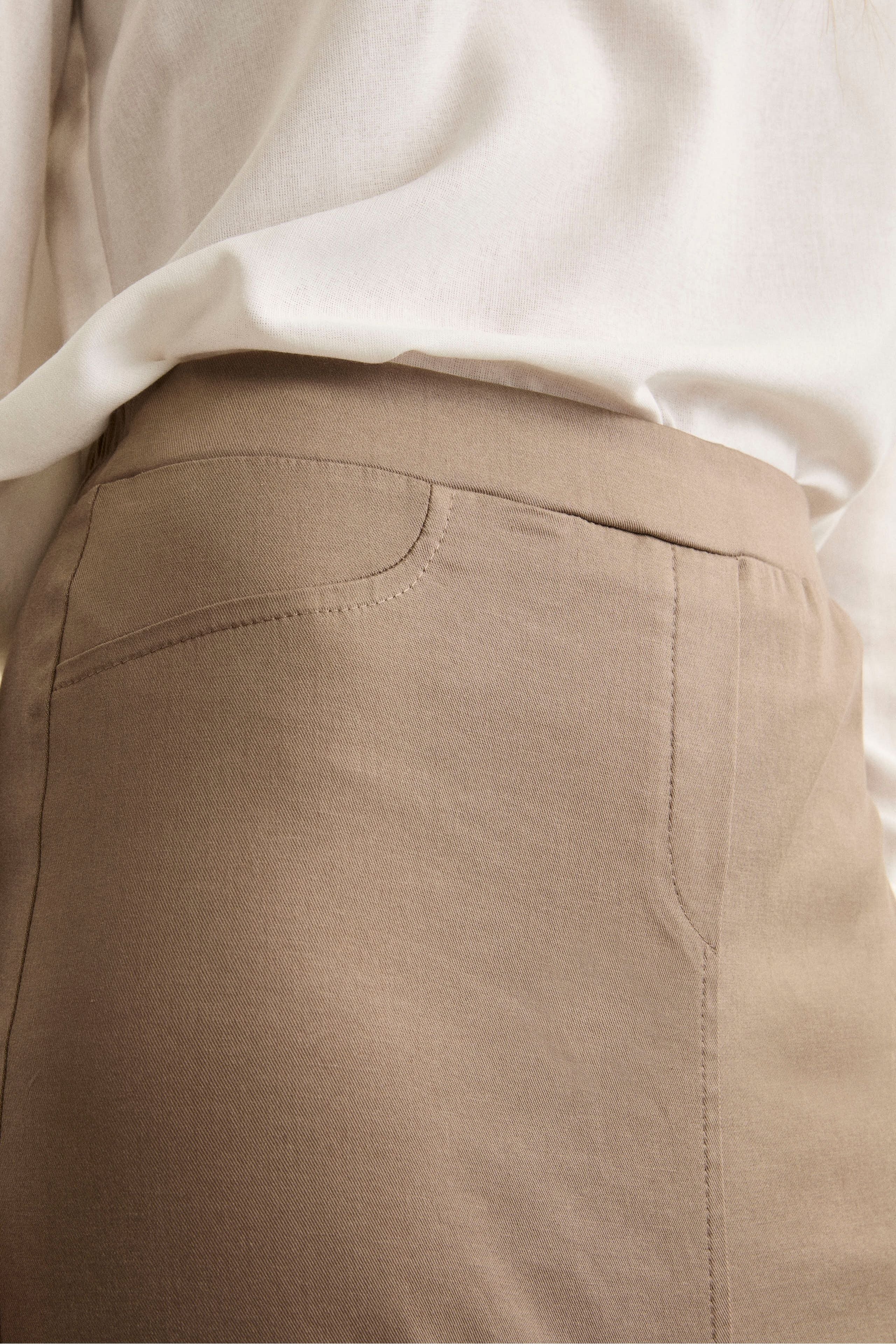 Gonna Lunga con Spacco in Gabardina - TORTORA