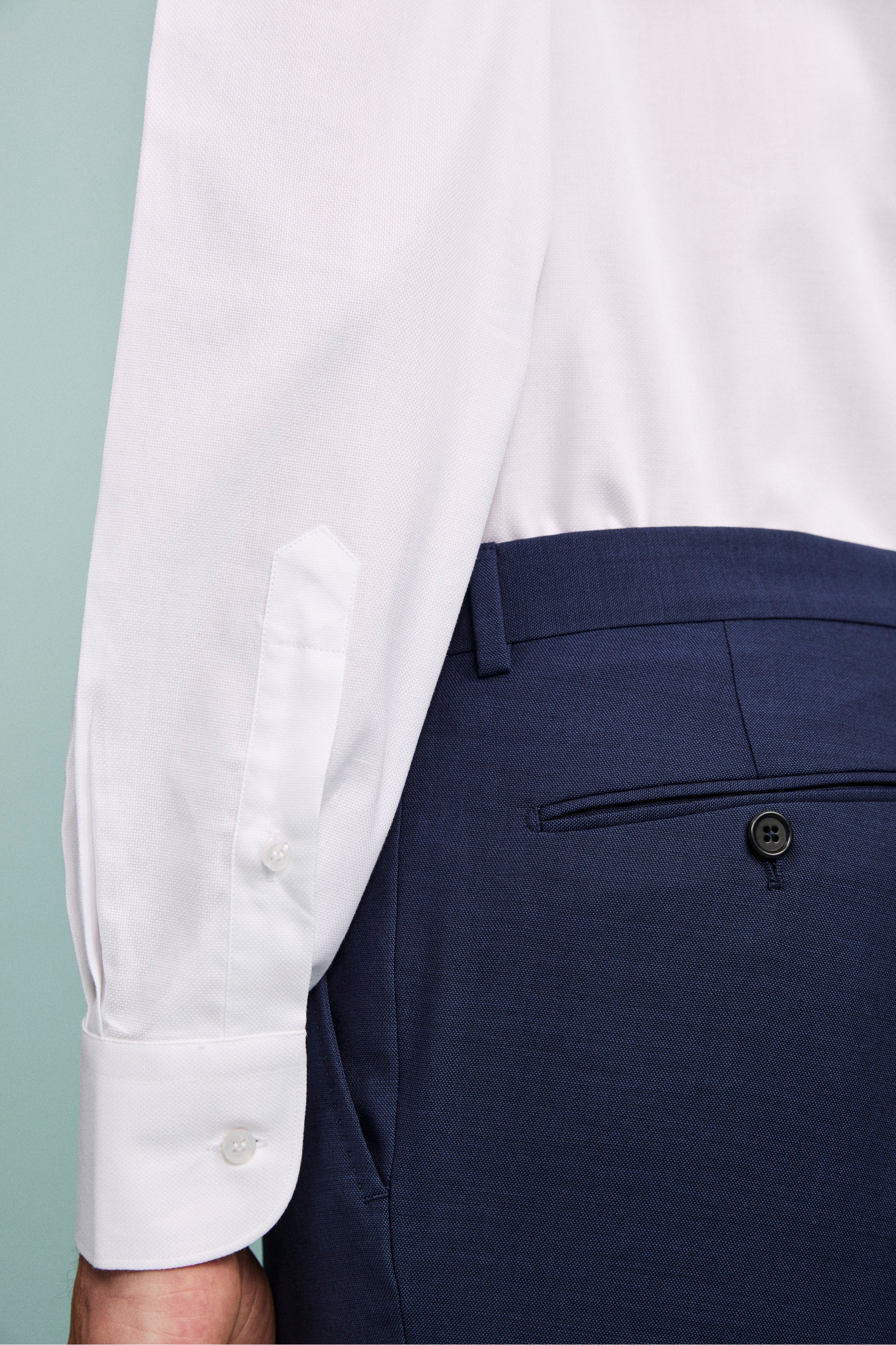 Camicia Cerimonia Regular Fit in Cotone - BIANCO