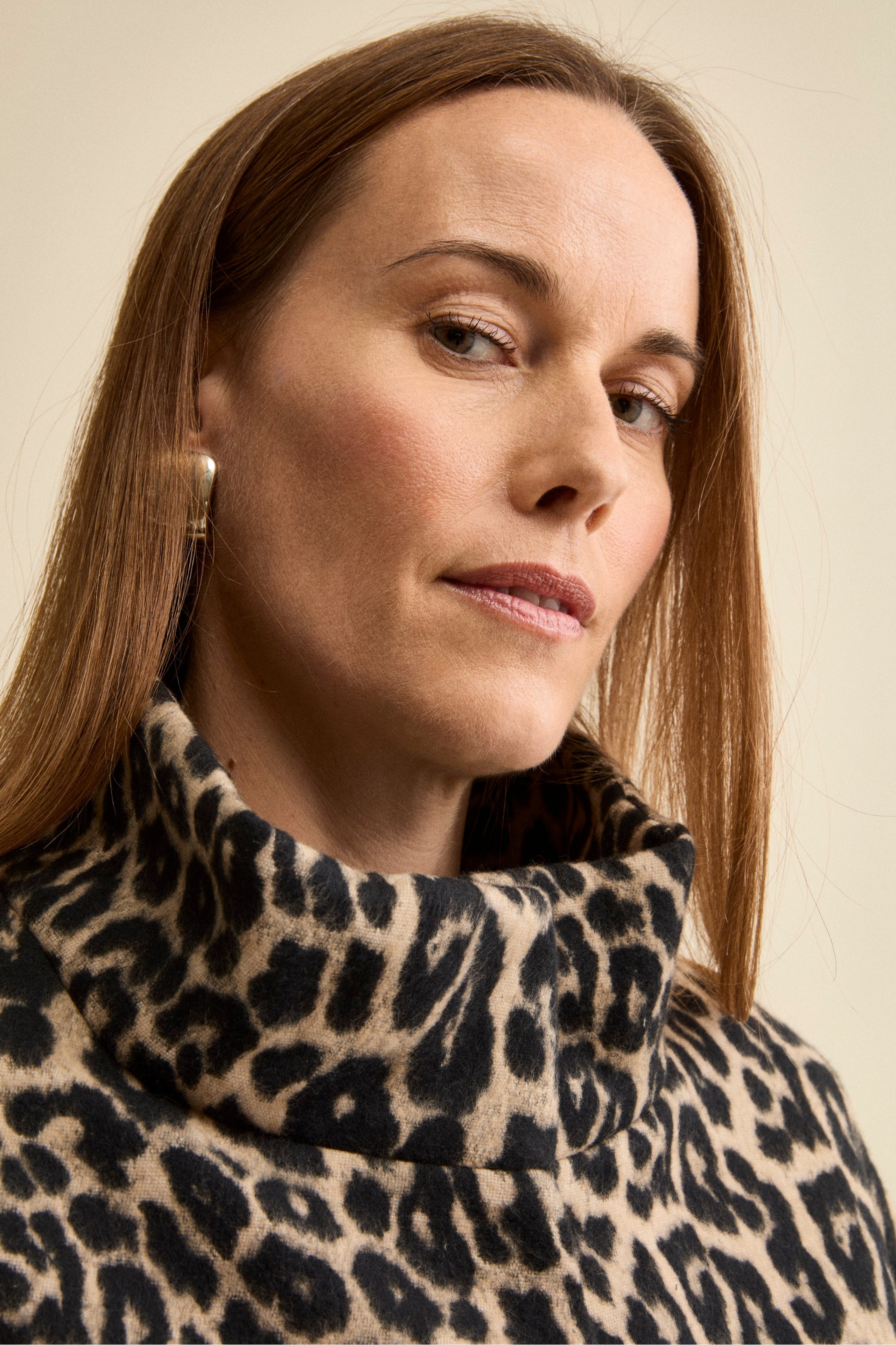 Cappotto Corto Svasato in Fantasia Animalier - MACULATO MORO