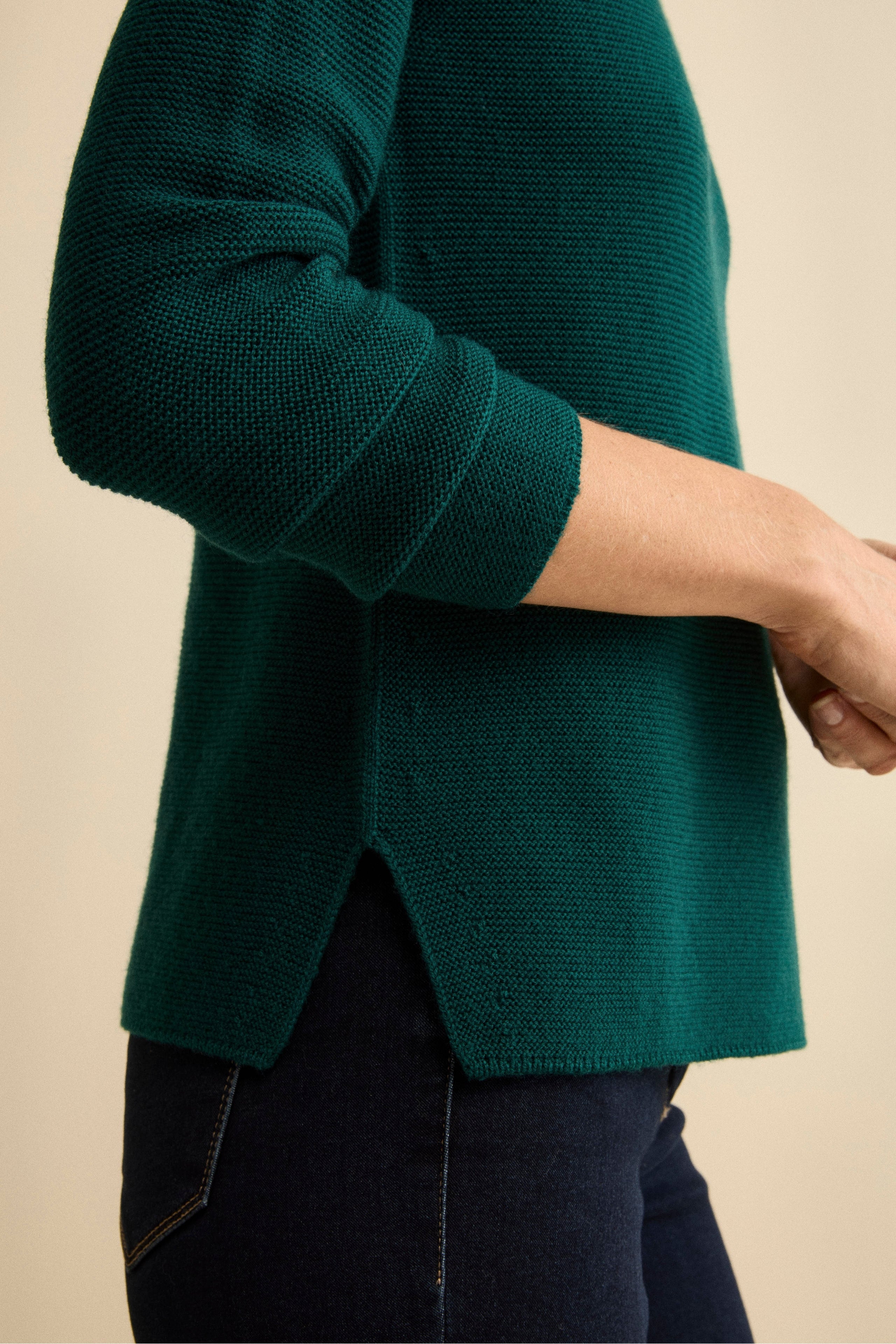 Maglia Barchetta in Lana Merino - VERDE