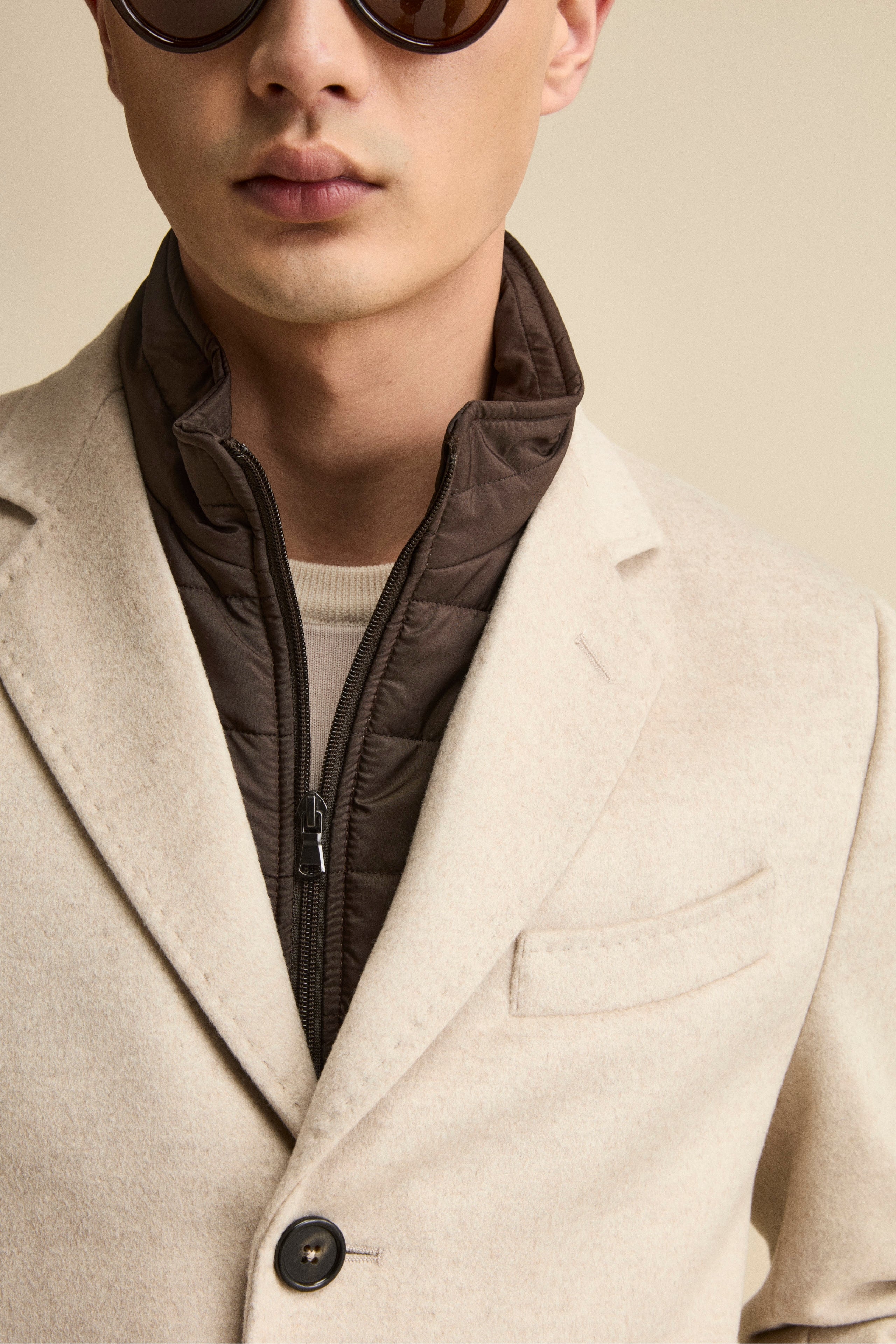 Cappotto in lana e cashmere - BEIGE