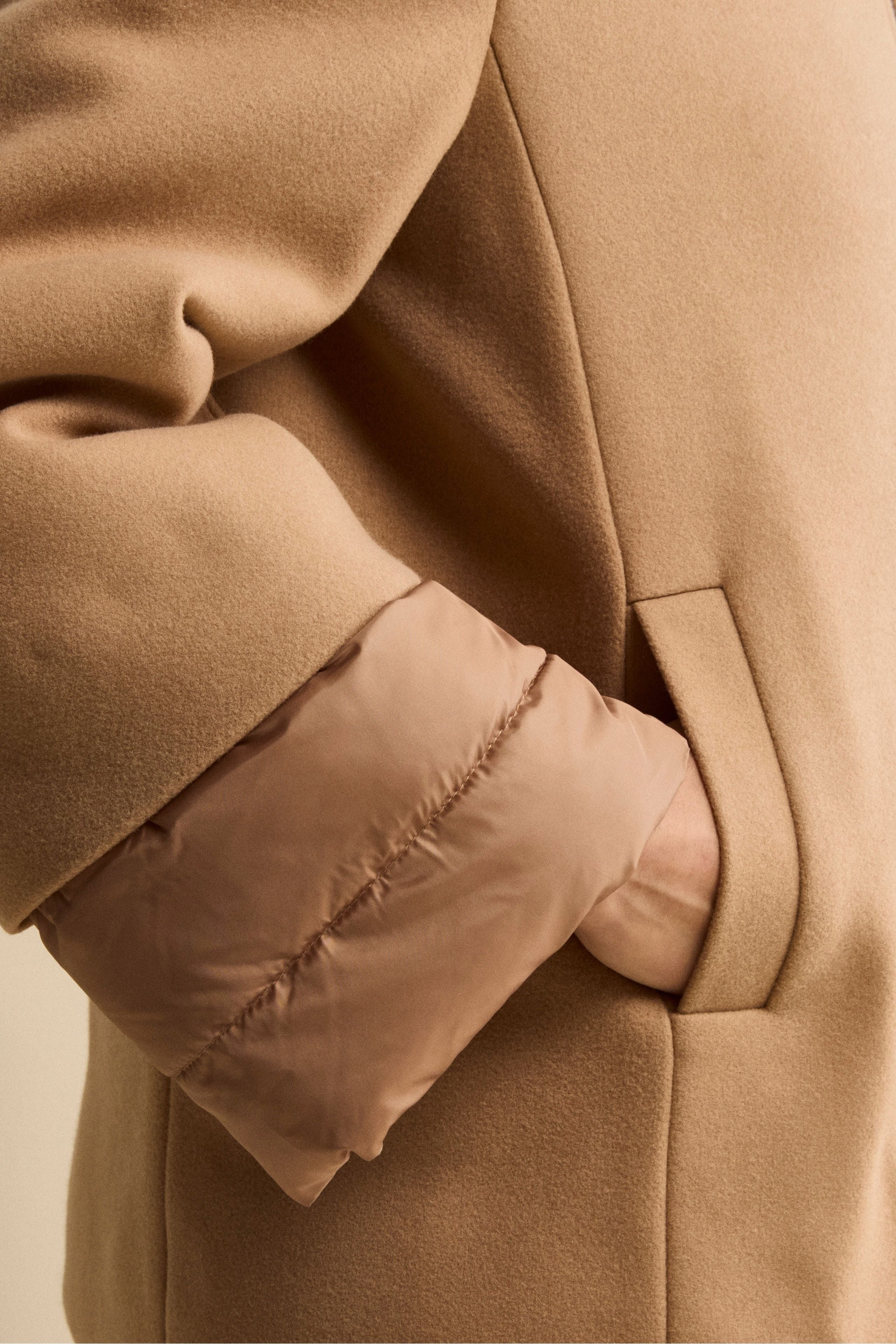 Giubbotto Imbottito Svasato con Zip - CAMMELLO