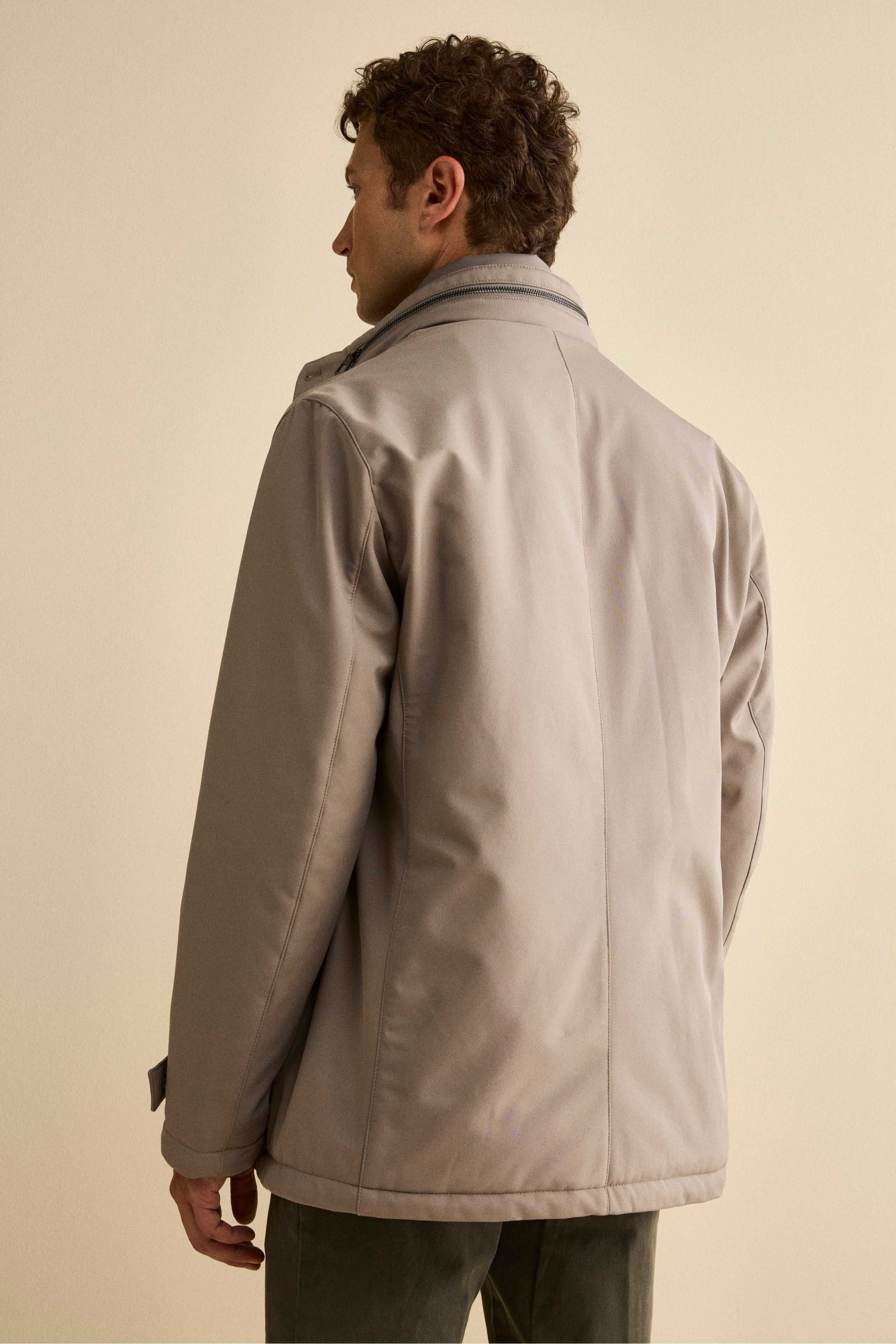 Giaccone Invernale con Pettorina e Cappuccio Estraibile - SABBIA