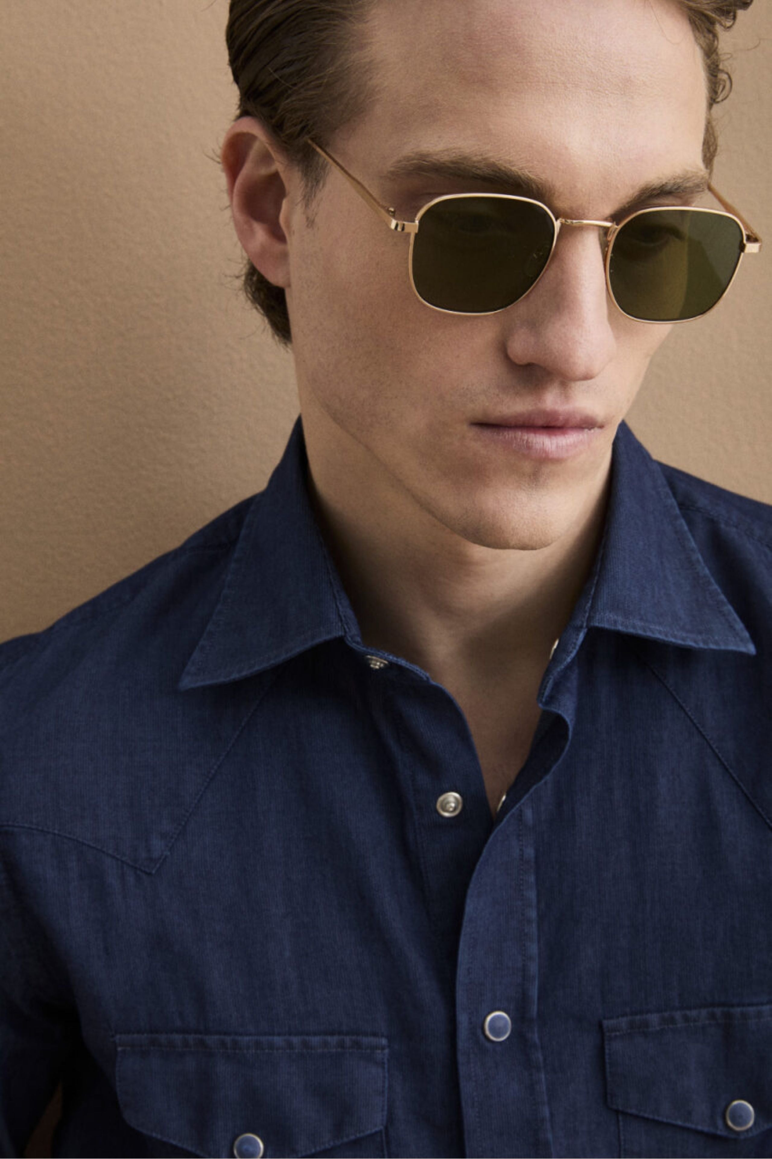 Camicia Jeans in Cotone con Tasche - DENIM