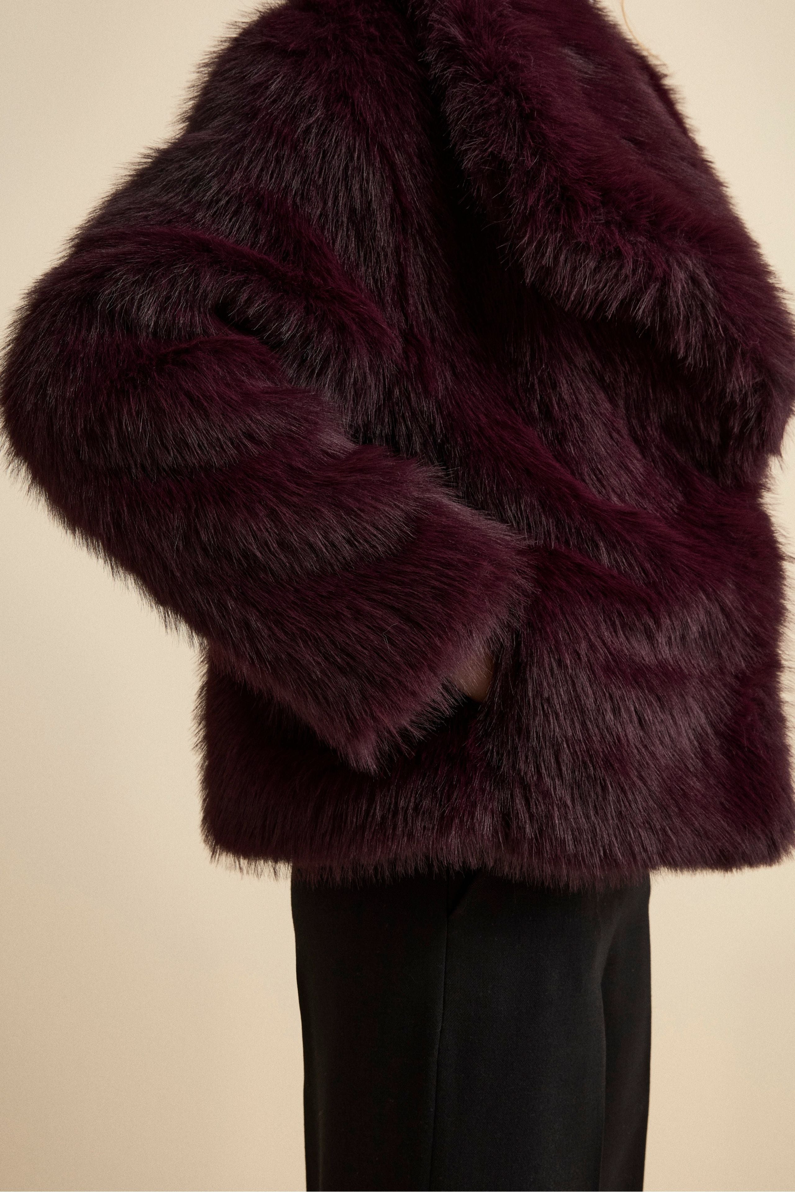 Pelliccia Corta Foderata - BORDEAUX