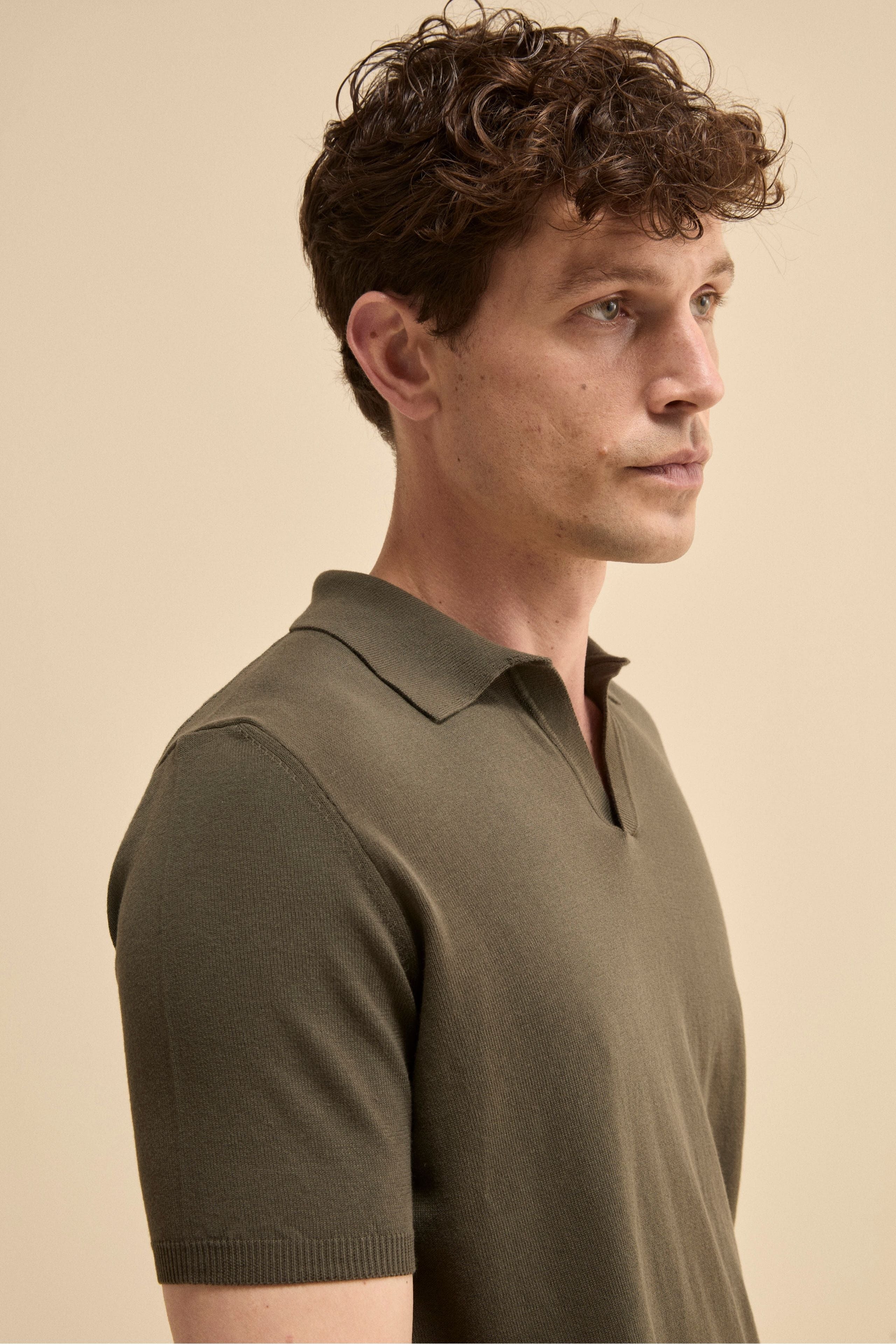 Polo in Maglia di Cotone Crêpe - VERDONE