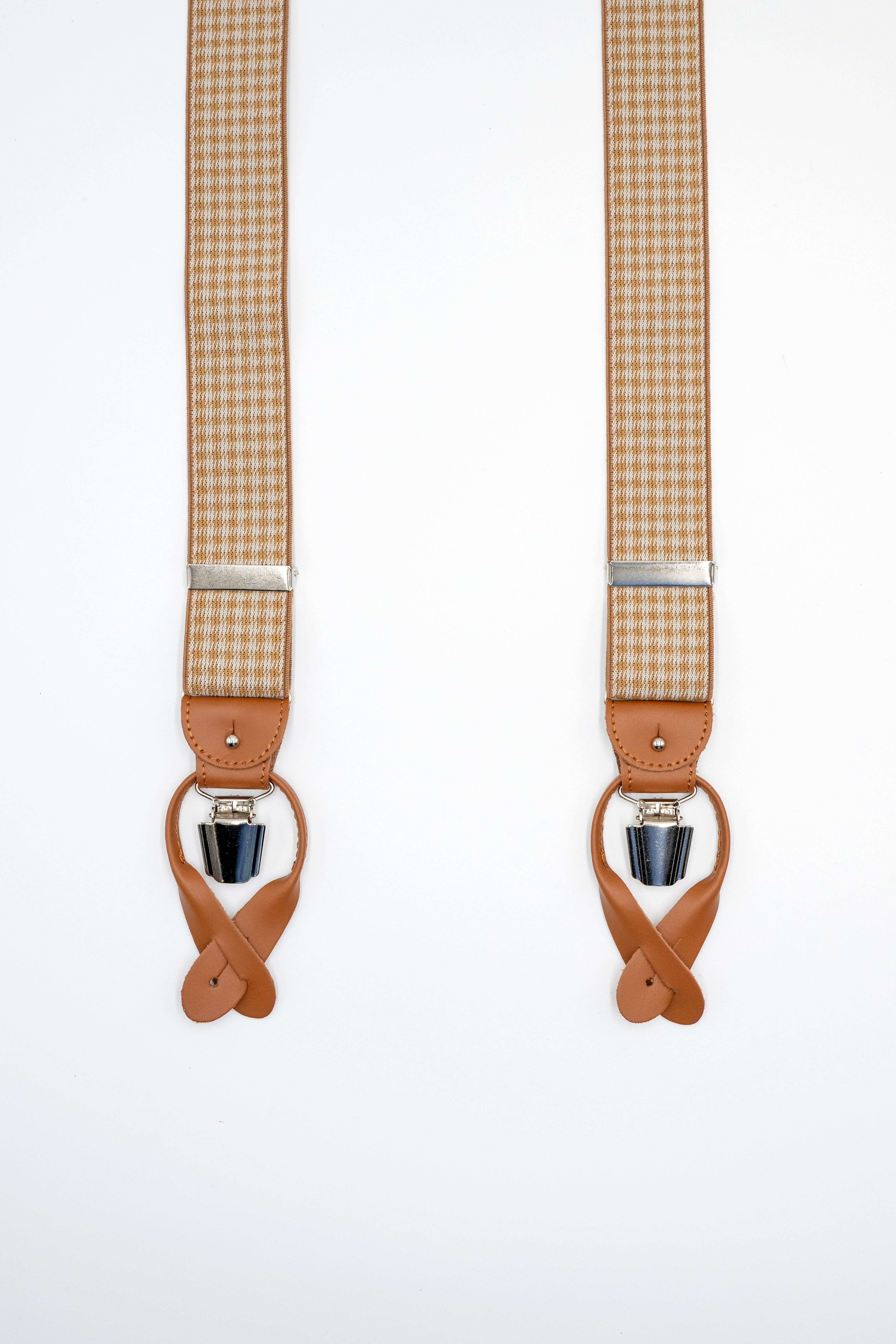 Bretelle Fantasia con Clip e Asole in Pelle - FANT. NATURALE