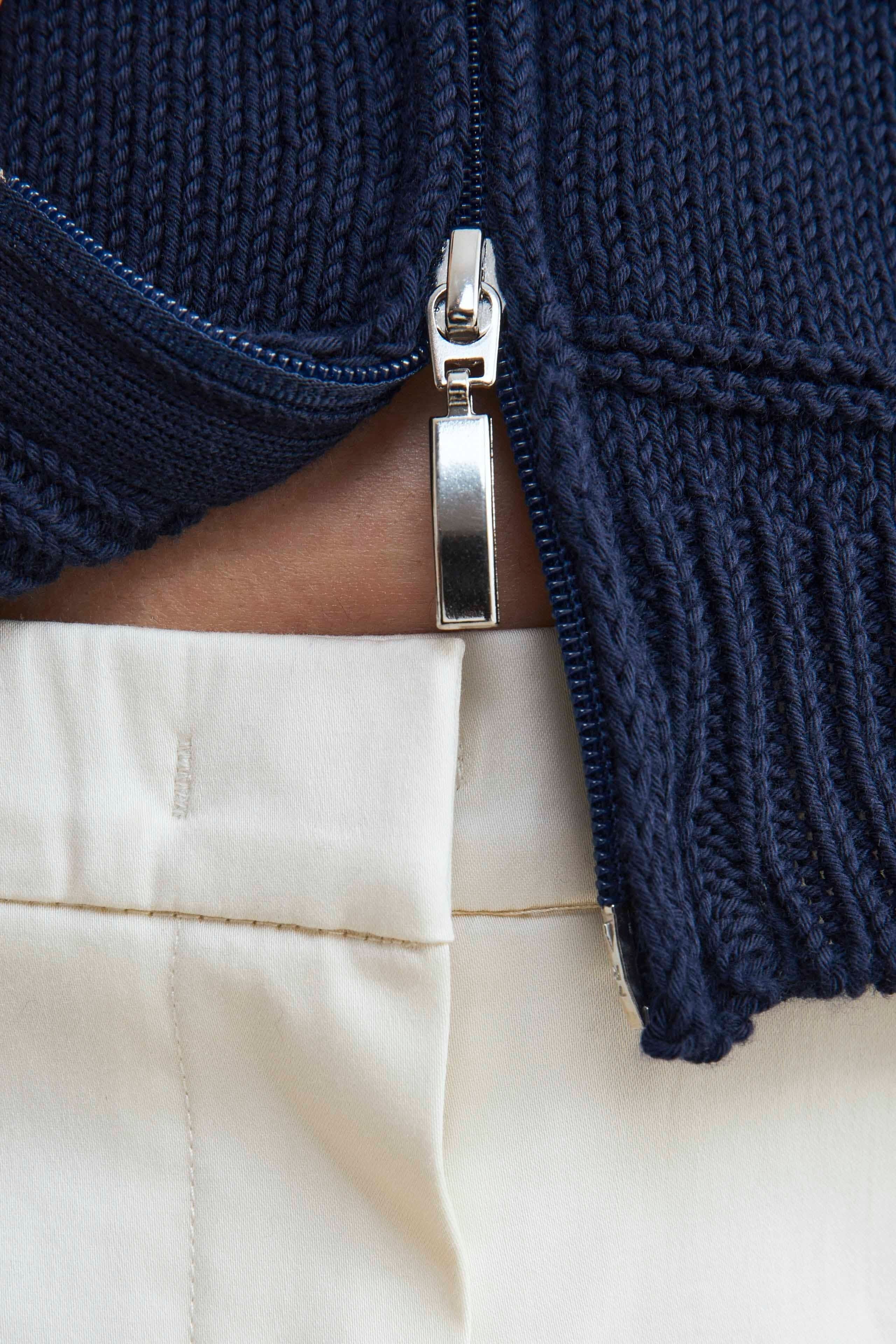 Pantaloni donna a vita alta - PANNA