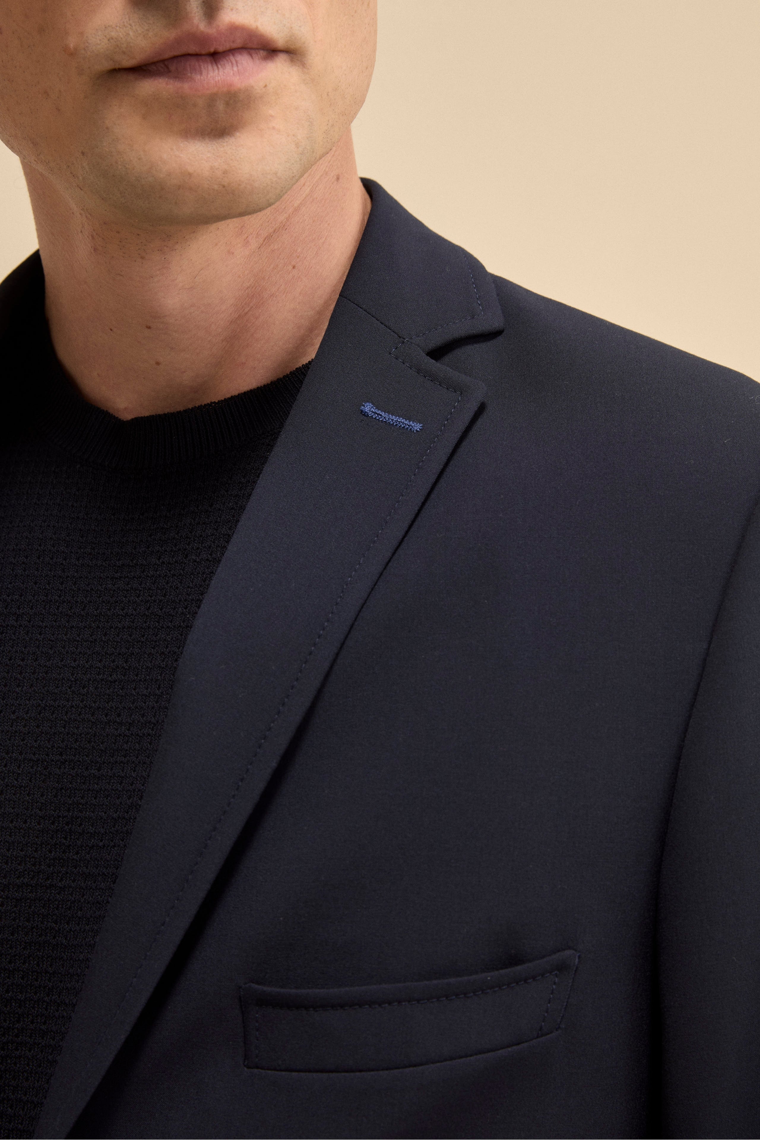 Giacca Travel Monopetto Elasticizzata - BLU