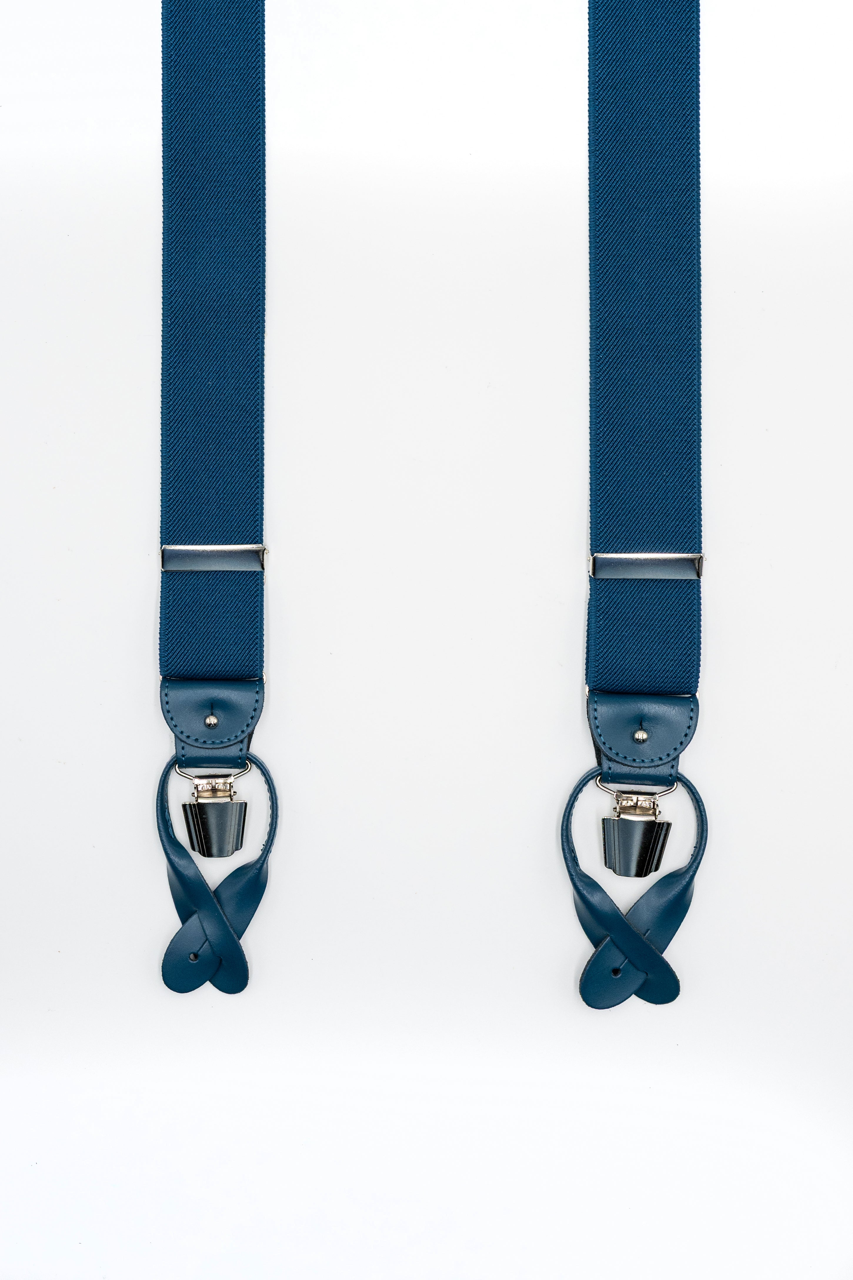 Bretelle Tinta Unita con Clip e Asole in Pelle - AVIO