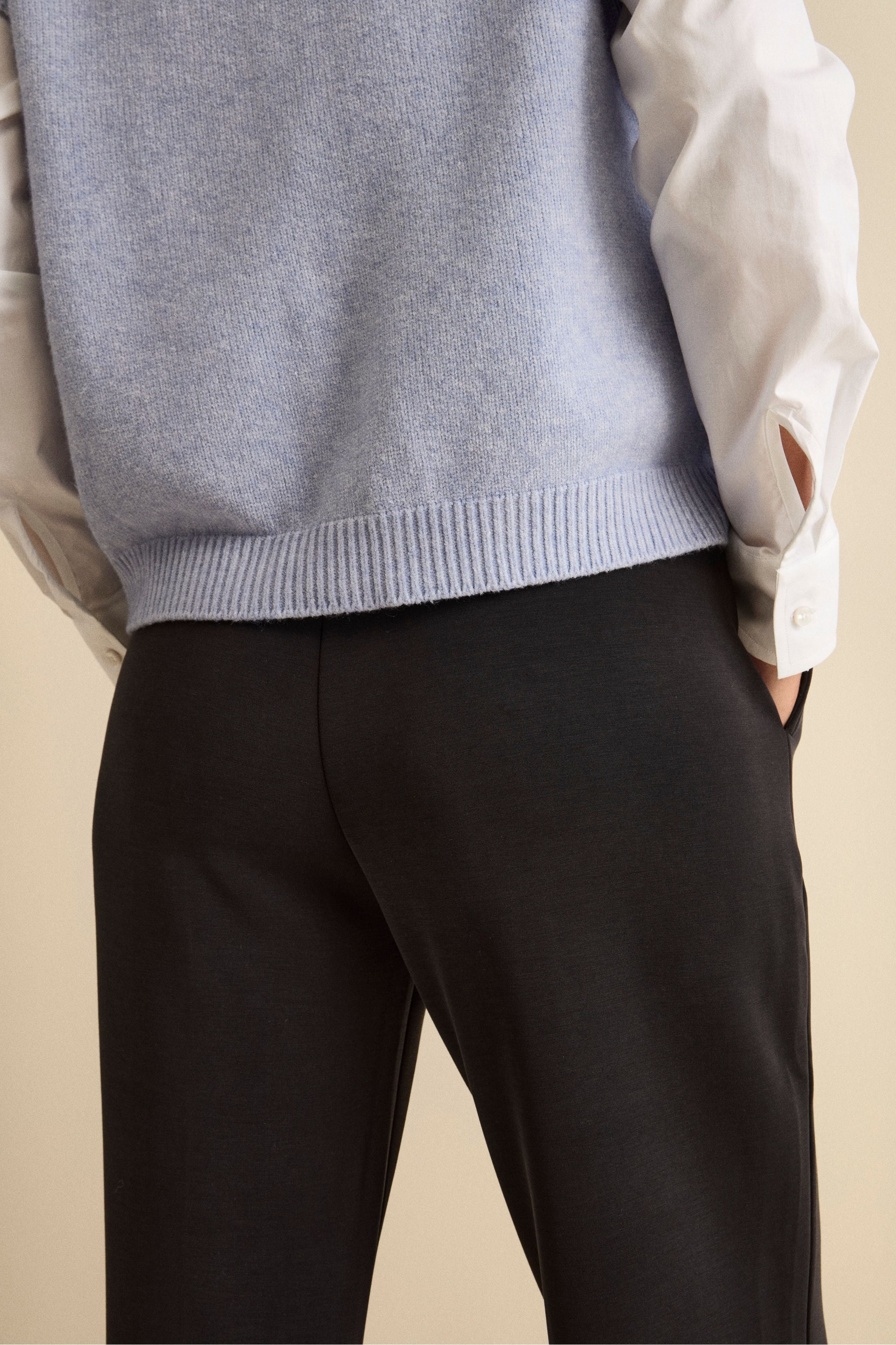 Pantalone Morbido in Scuba - NERO