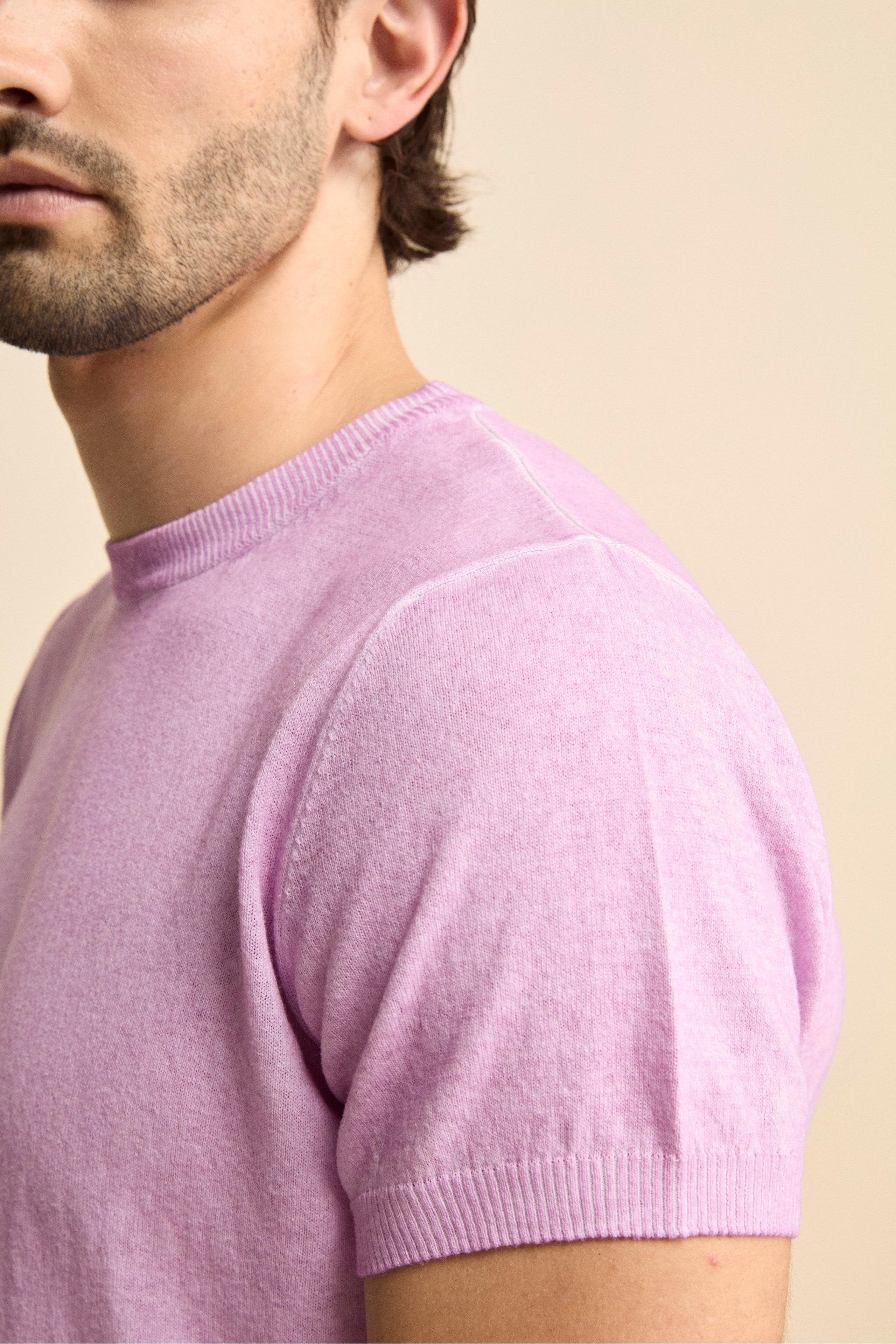 T-Shirt Rasata in Cotone Crêpe - LILLA